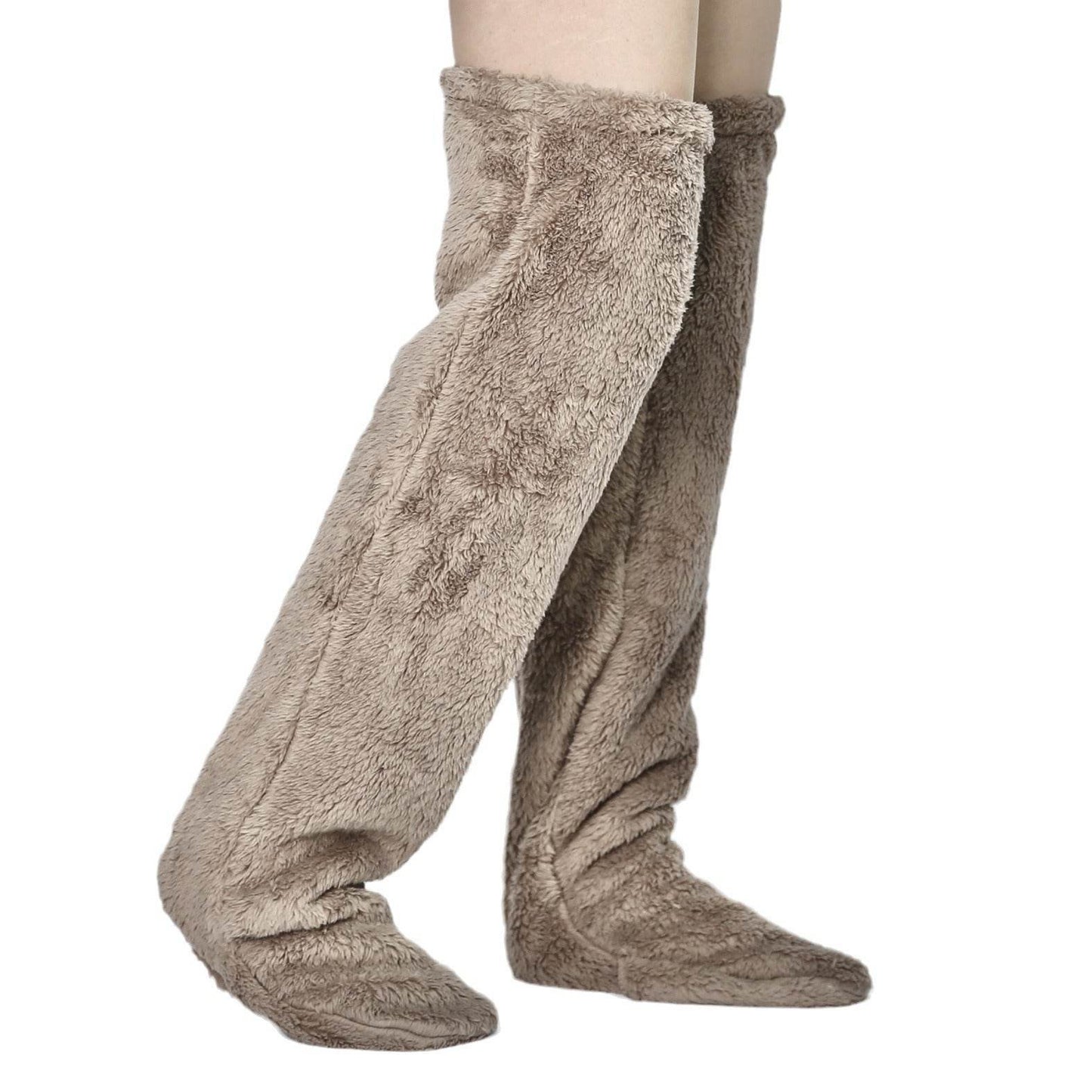 Thick leg warmers, knee pads, warm plush pants, long leg exposed socks - IntuitiveEncBoutique