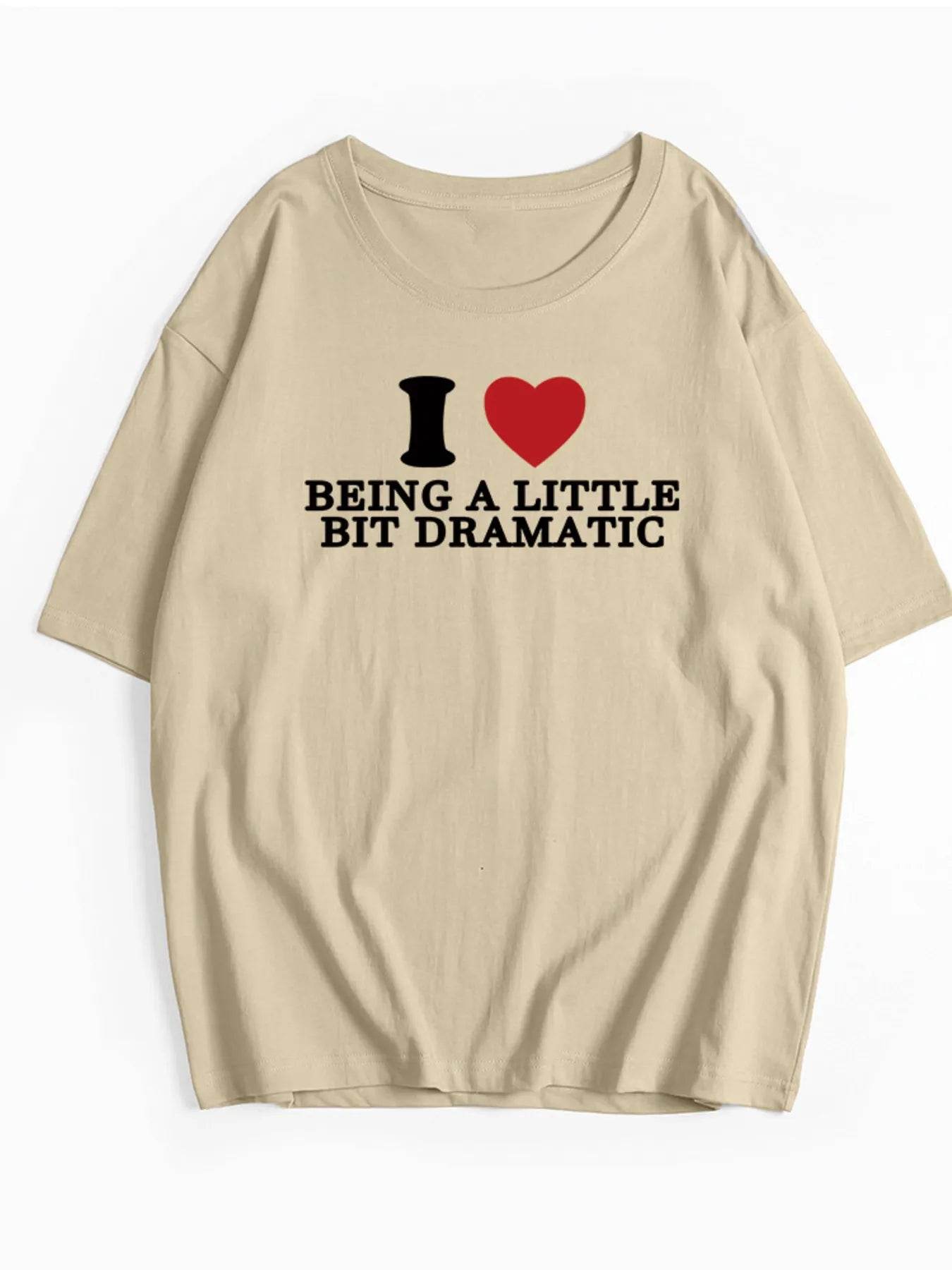 Plus Size Letter Graphic Round Neck Short Sleeve T-Shirt - IntuitiveEncBoutique