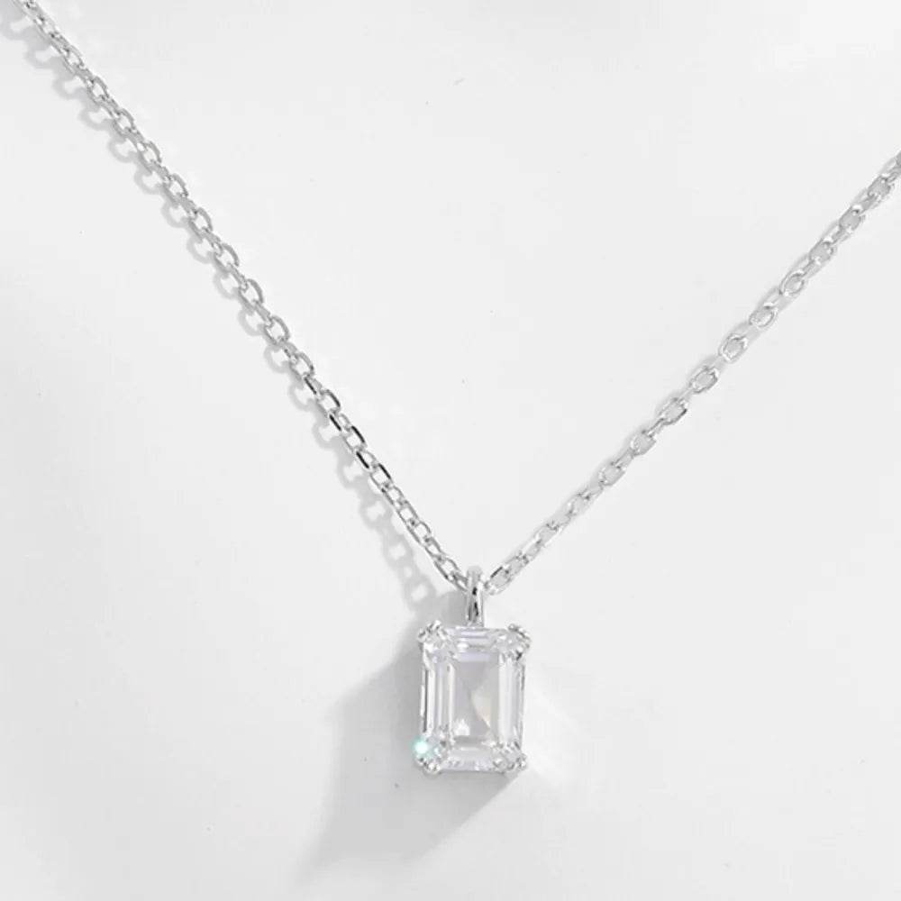 925 Sterling Silver Zircon Pendant Necklace - IntuitiveEncBoutique
