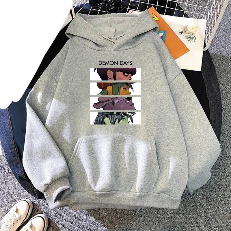 Pattern Printed Hooded Sweatshirt Unisex Long Sleeve Casual Jacket Fashion Versatile - IntuitiveEncBoutique