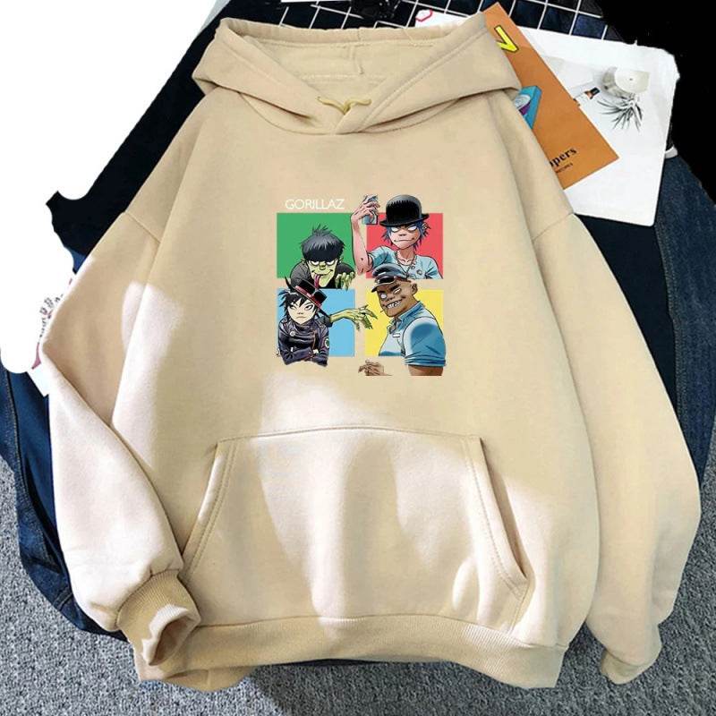 Pattern Printed Hooded Sweatshirt Unisex Long Sleeve Casual Jacket Fashion Versatile - IntuitiveEncBoutique