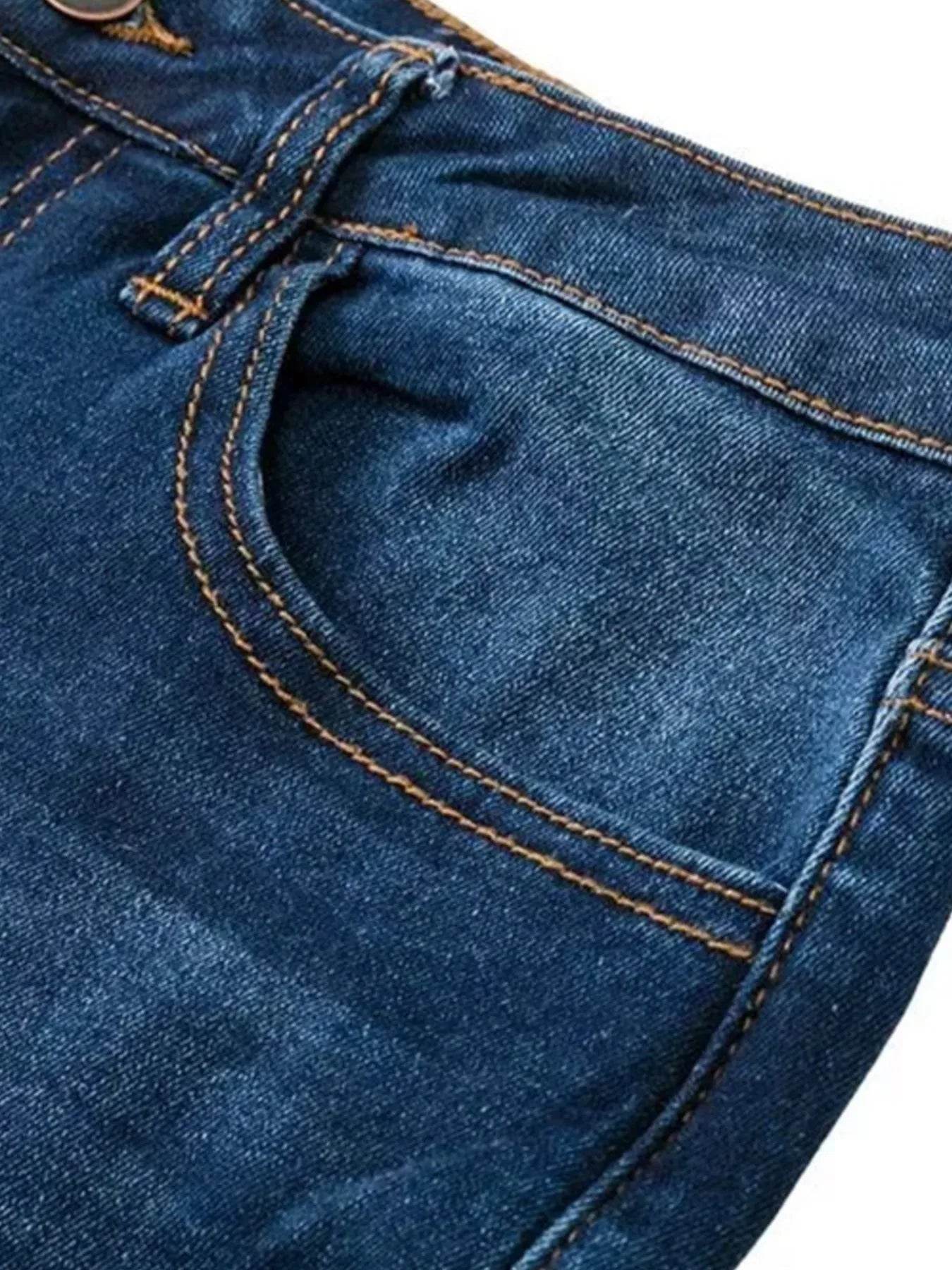Full Size Distressed Raw Hem Flare Jeans Plus Size - IntuitiveEncBoutique