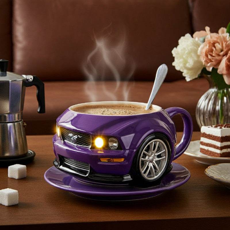 Car-Shaped Stainless Steel Coffee Mug – Handmade, Durable, Novelty Office Cup, Ideal Gift for Car Fans - IntuitiveEncBoutique