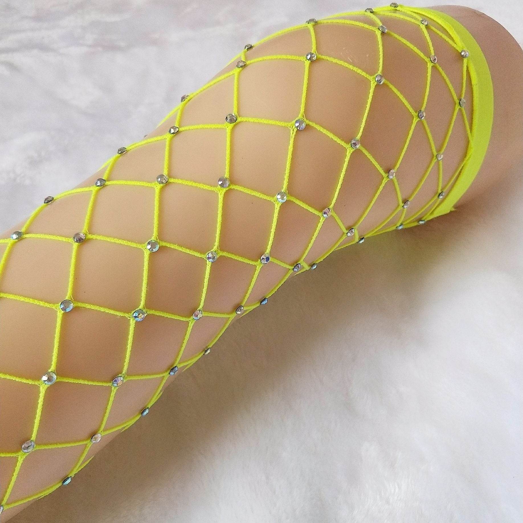 Sexy Long Tube Fishing Net Socks Base Socks Colorful Over knee Hollow Socks - IntuitiveEncBoutique
