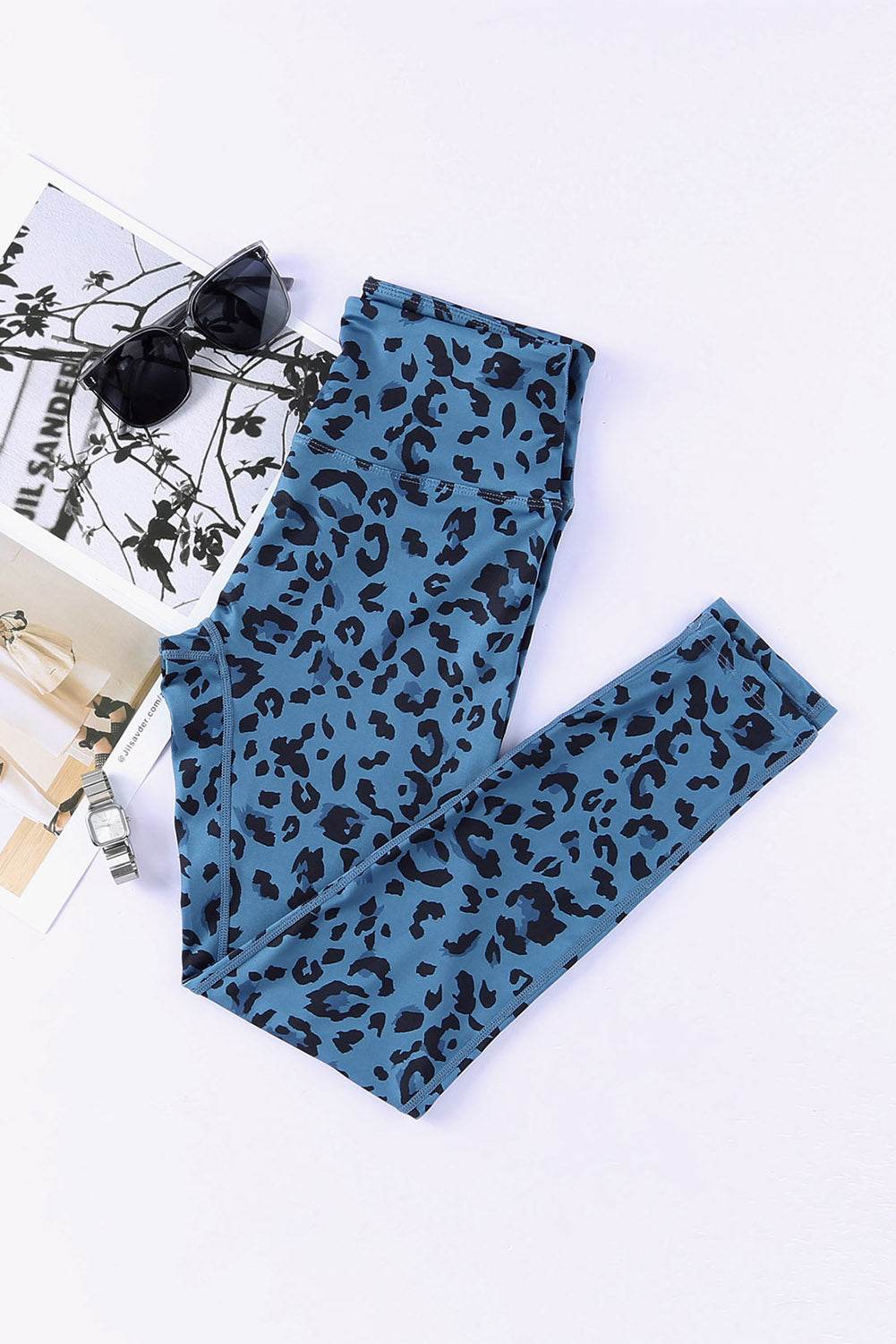 Green Classic Leopard Print Active Leggings - IntuitiveEncBoutique