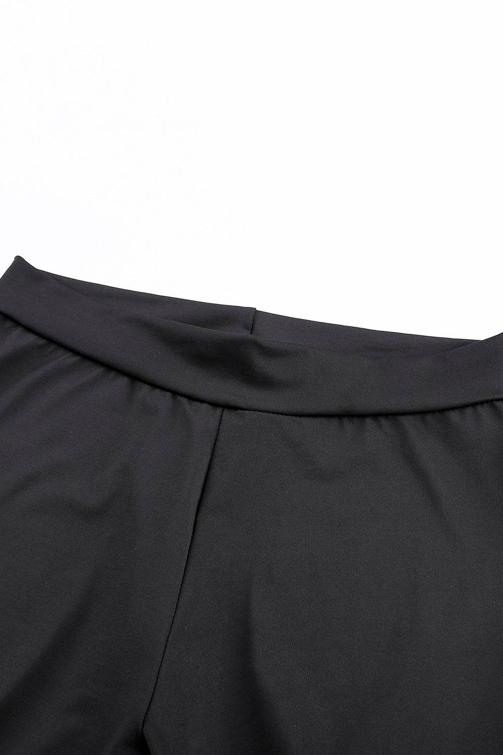 Black Grommet Lace Up Front Leggings - IntuitiveEncBoutique