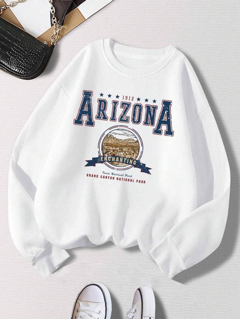 Fashion Woman Sweatshirts Arizona Natlonal Park Prints Pullo - IntuitiveEncBoutique