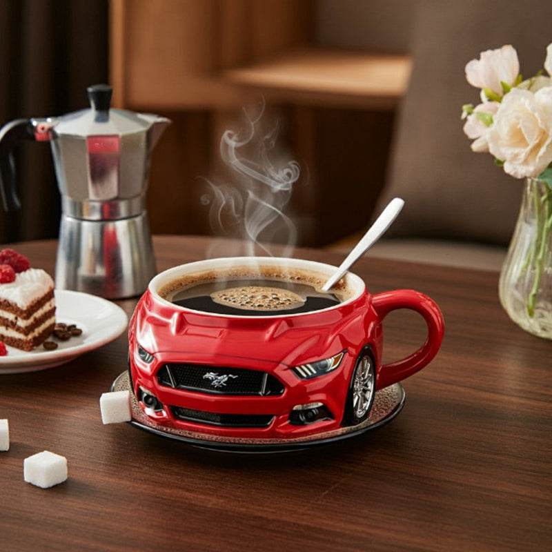 Car-Shaped Stainless Steel Coffee Mug – Handmade, Durable, Novelty Office Cup, Ideal Gift for Car Fans - IntuitiveEncBoutique