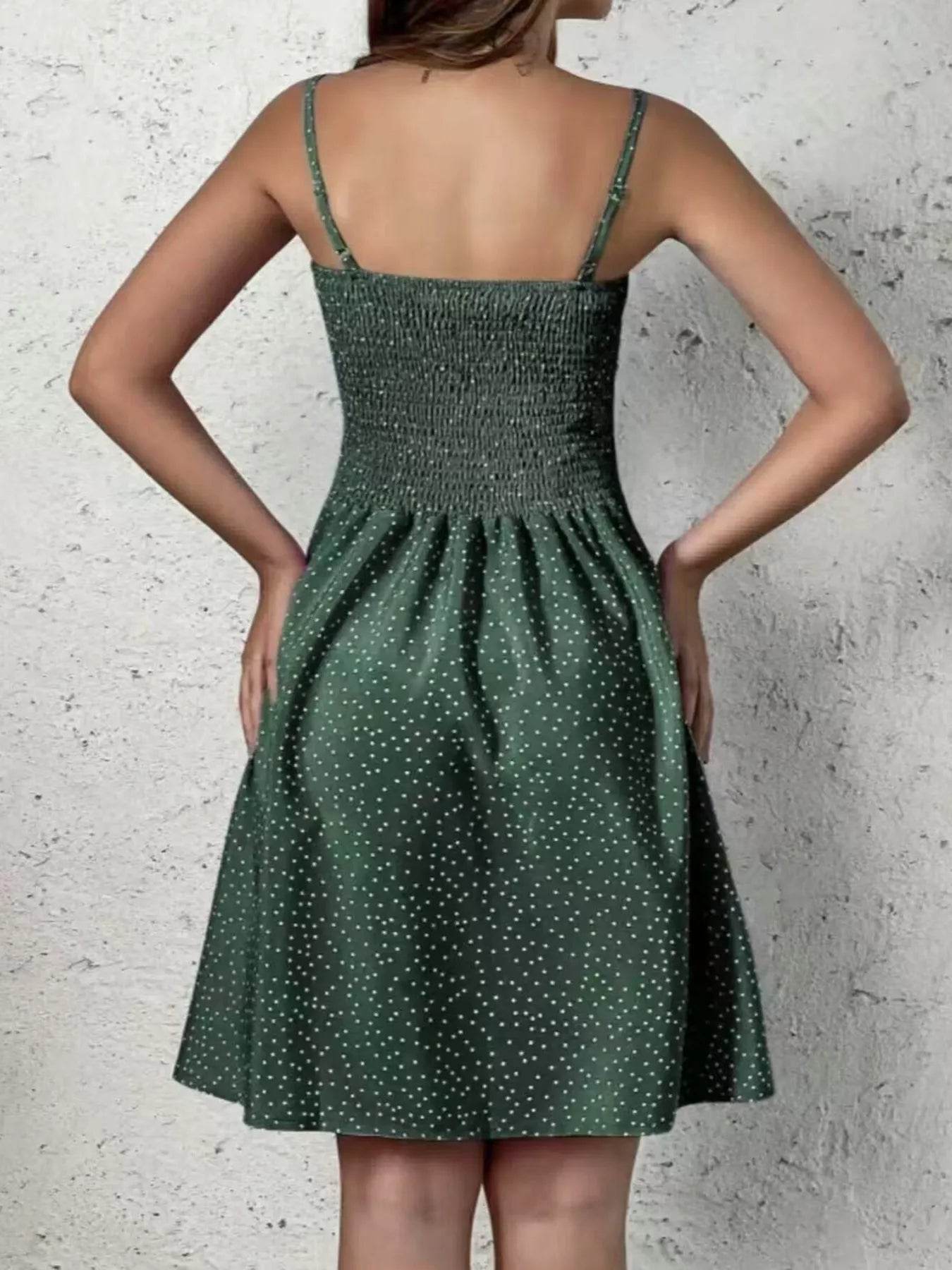 Full Size Smocked Square Neck Cami Dress Plus Size - IntuitiveEncBoutique