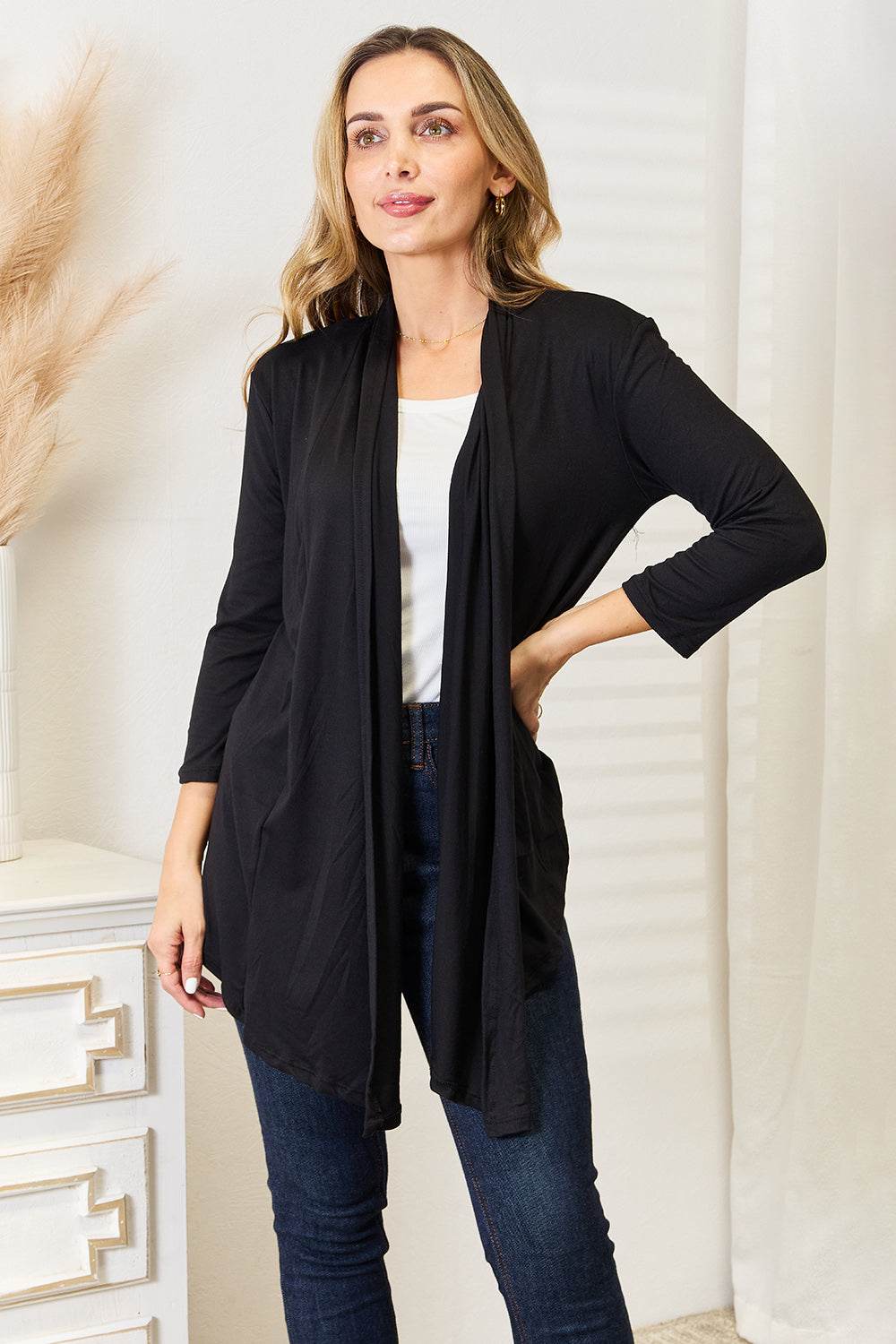 Culture Code Full Size Open Front Cardigan - IntuitiveEncBoutique