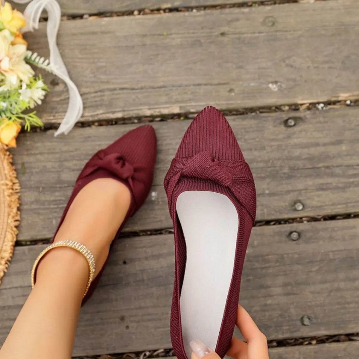 Point Toe Flats Slip-Ons - IntuitiveEncBoutique