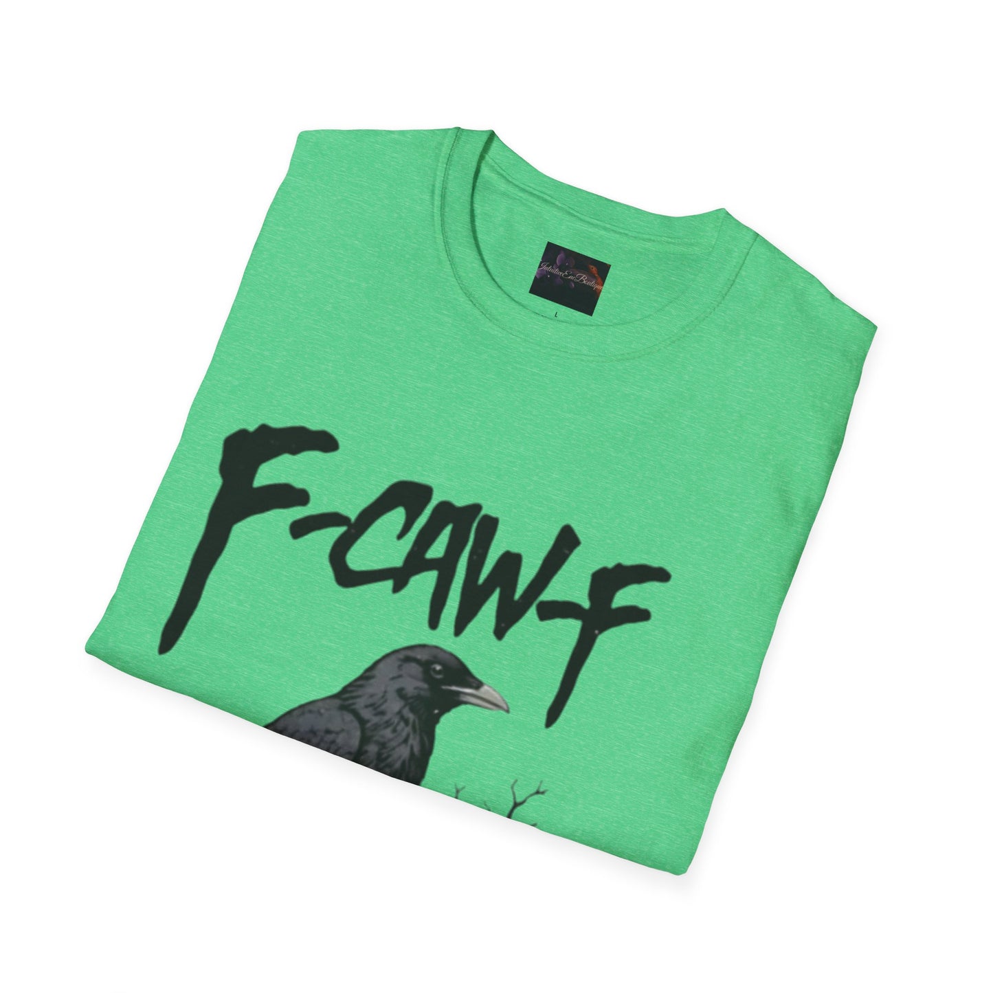 F-Caw-F Unisex Softstyle T-Shirt | Casual Wear, Bird Lover Gift, Trendy Fashion, Outdoor Adventure Tee, Eco-Friendly Apparel