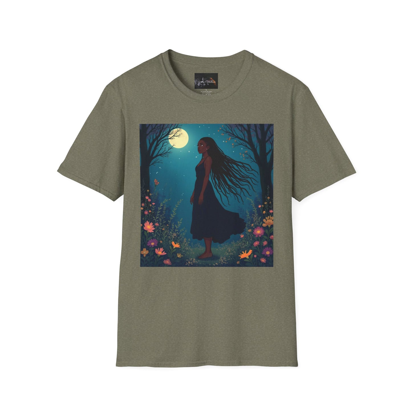 Moonlit Silhouette Unisex T-Shirt, Softstyle Tee for Nature Lovers, Perfect for Gifts and Everyday Wear