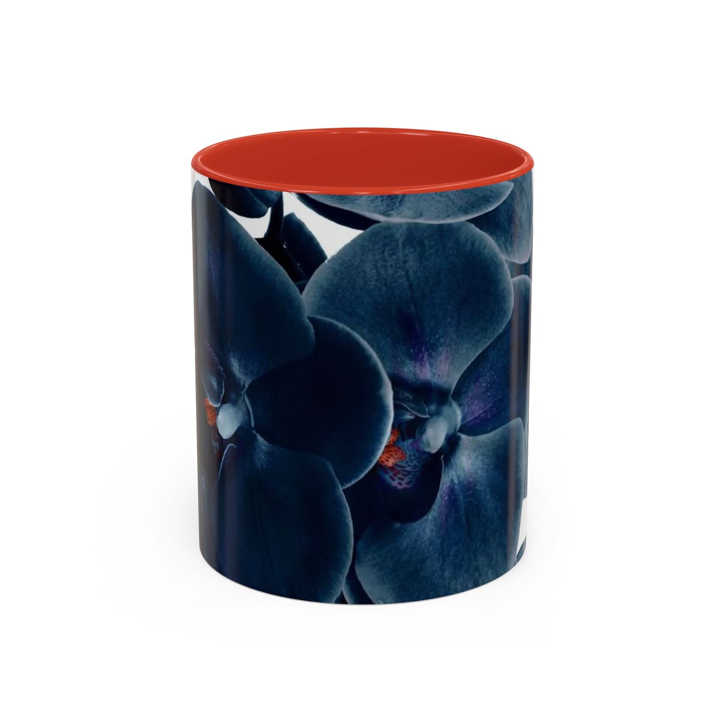 Elegant Orchid Accent Coffee Mug: Floral Drinkware for Home, Office, Gift, Mother's Day, Housewarming