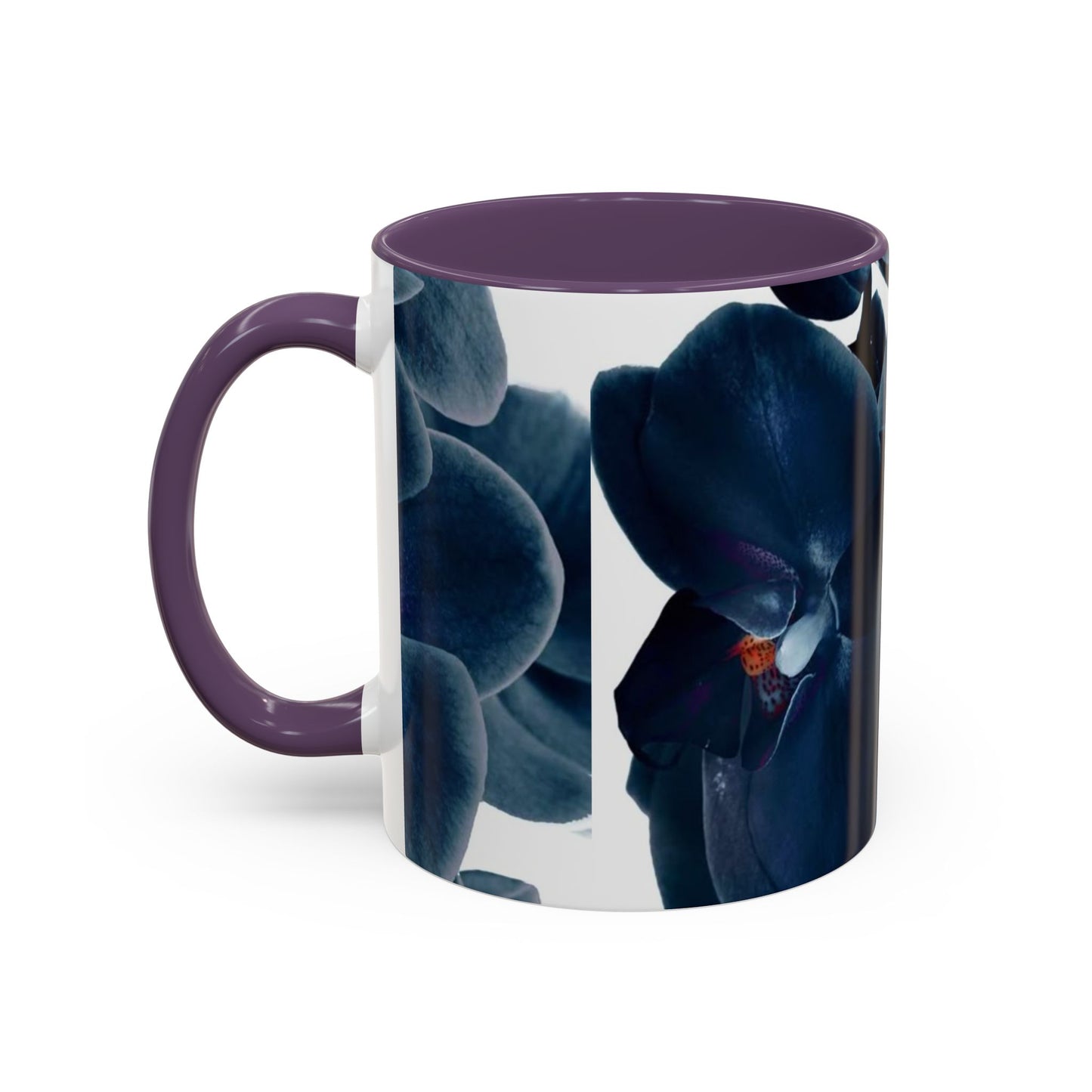 Elegant Orchid Accent Coffee Mug: Floral Drinkware for Home, Office, Gift, Mother's Day, Housewarming