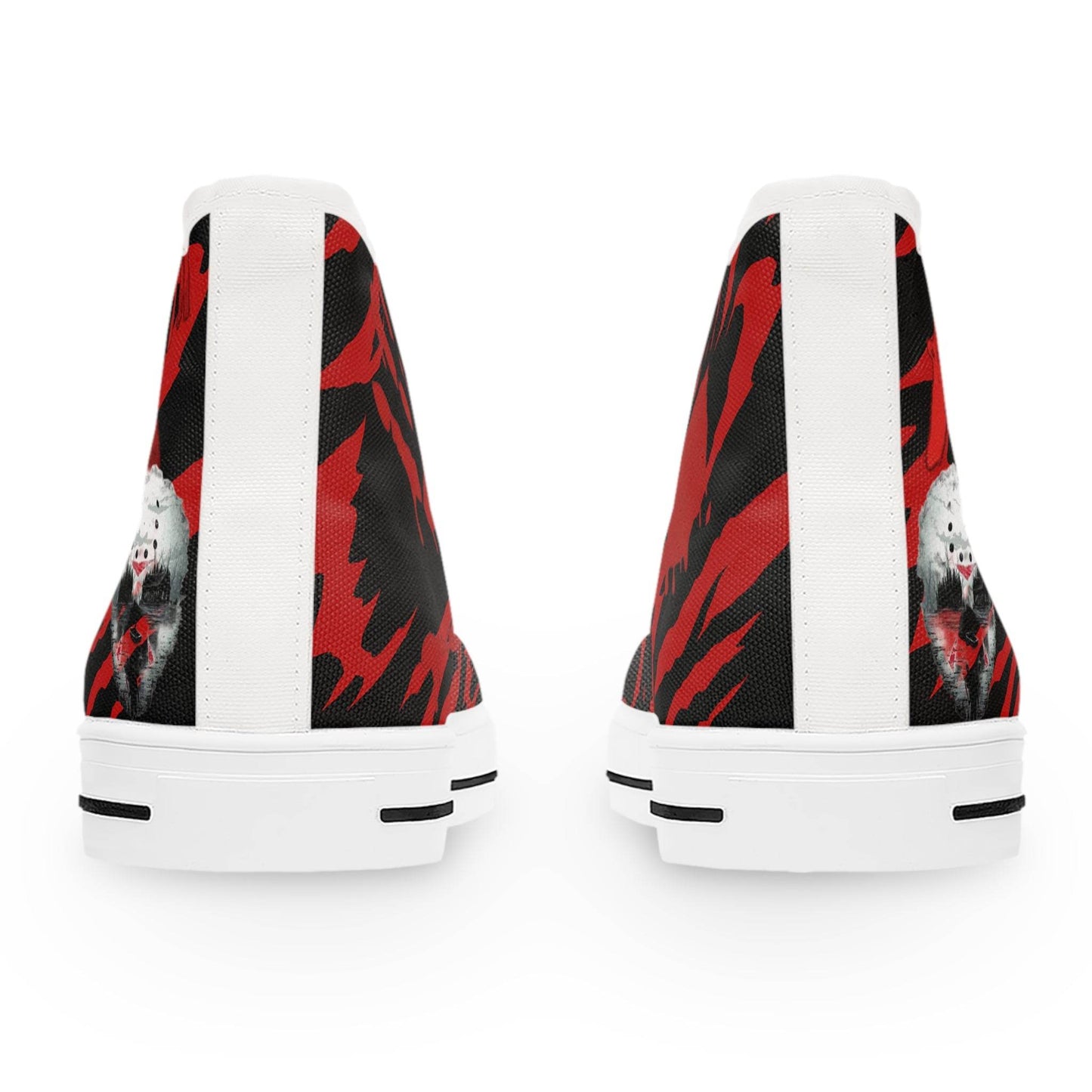 Horror Friday the 13th Sneakers, Scary Halloween Shoes, Creepy High Top Footwear, Gothic Fashion, Spooky Kicks - IntuitiveEncBoutique
