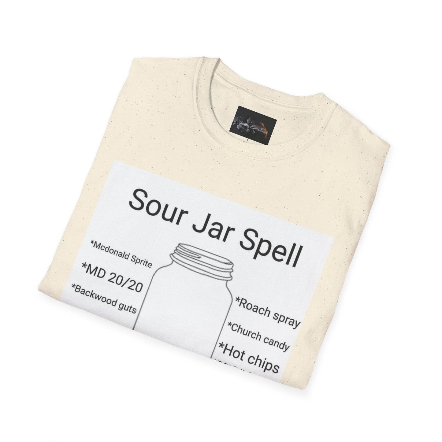 Sour Jar Spell T-Shirt for Witches, Unisex Softstyle Tee, Ideal for Magical Practitioners, Spell Casting, Witchcraft Gift, Summer Solstice - IntuitiveEncBoutique