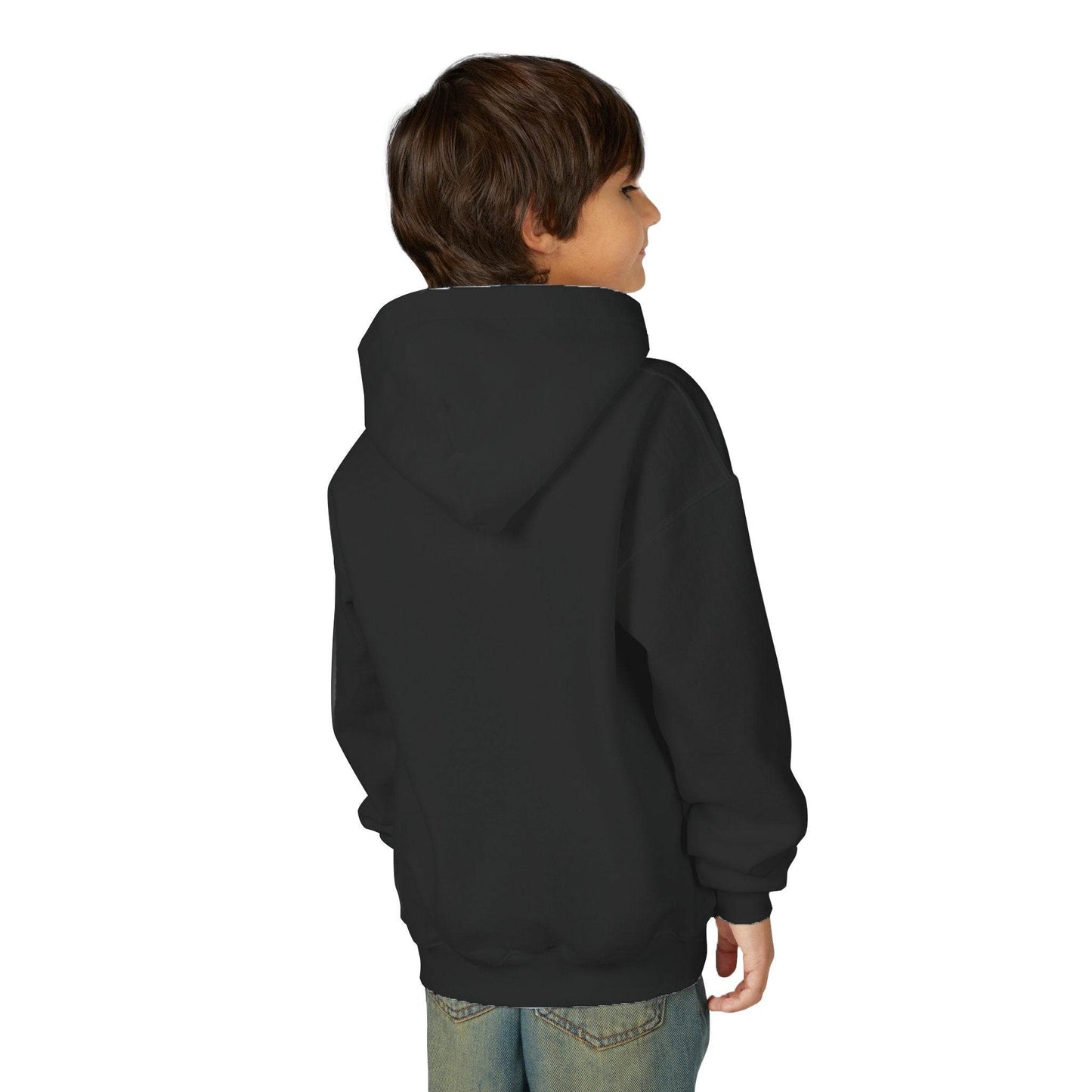 Youth Ghostly Glam Hoodie, Cute Ghost Design Sweatshirt, Halloween Apparel, Halloween Costume, Kids Hooded Sweatshirt - IntuitiveEncBoutique