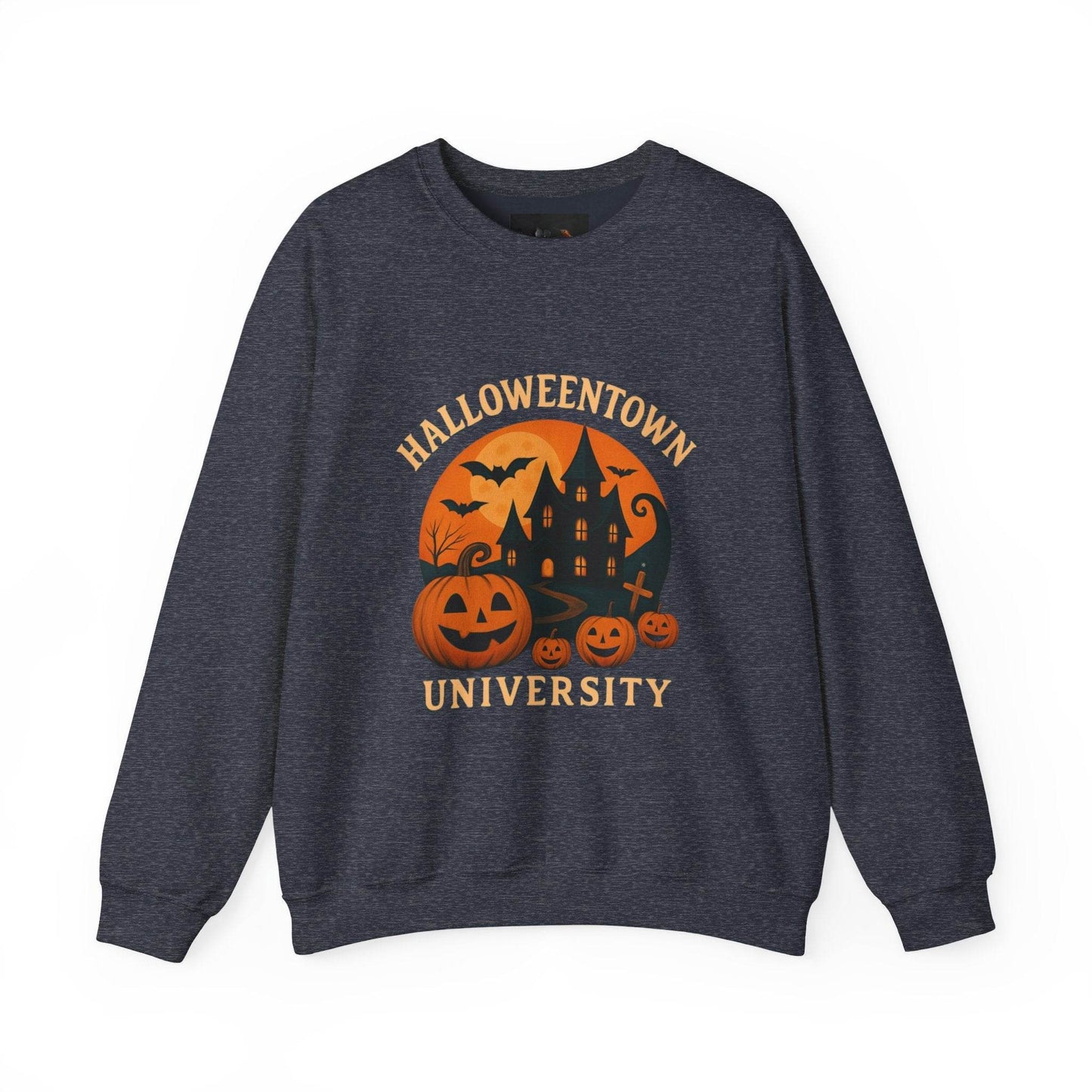 Halloween Town Crewneck Sweatshirt, Cozy Sweatshirt for Fall, Unisex Halloween Apparel, Spooky Season Gift, Halloween University Sweatshirt - IntuitiveEncBoutique