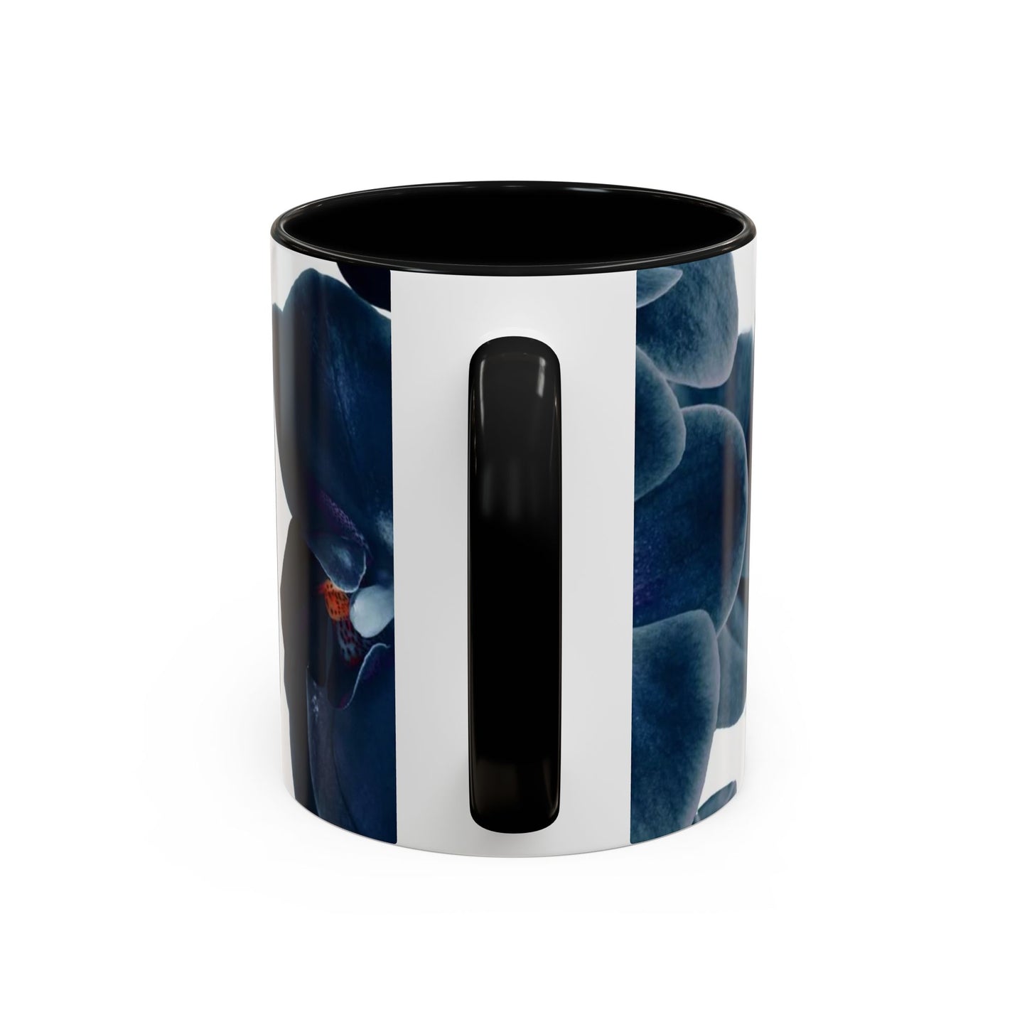 Elegant Orchid Accent Coffee Mug: Floral Drinkware for Home, Office, Gift, Mother's Day, Housewarming