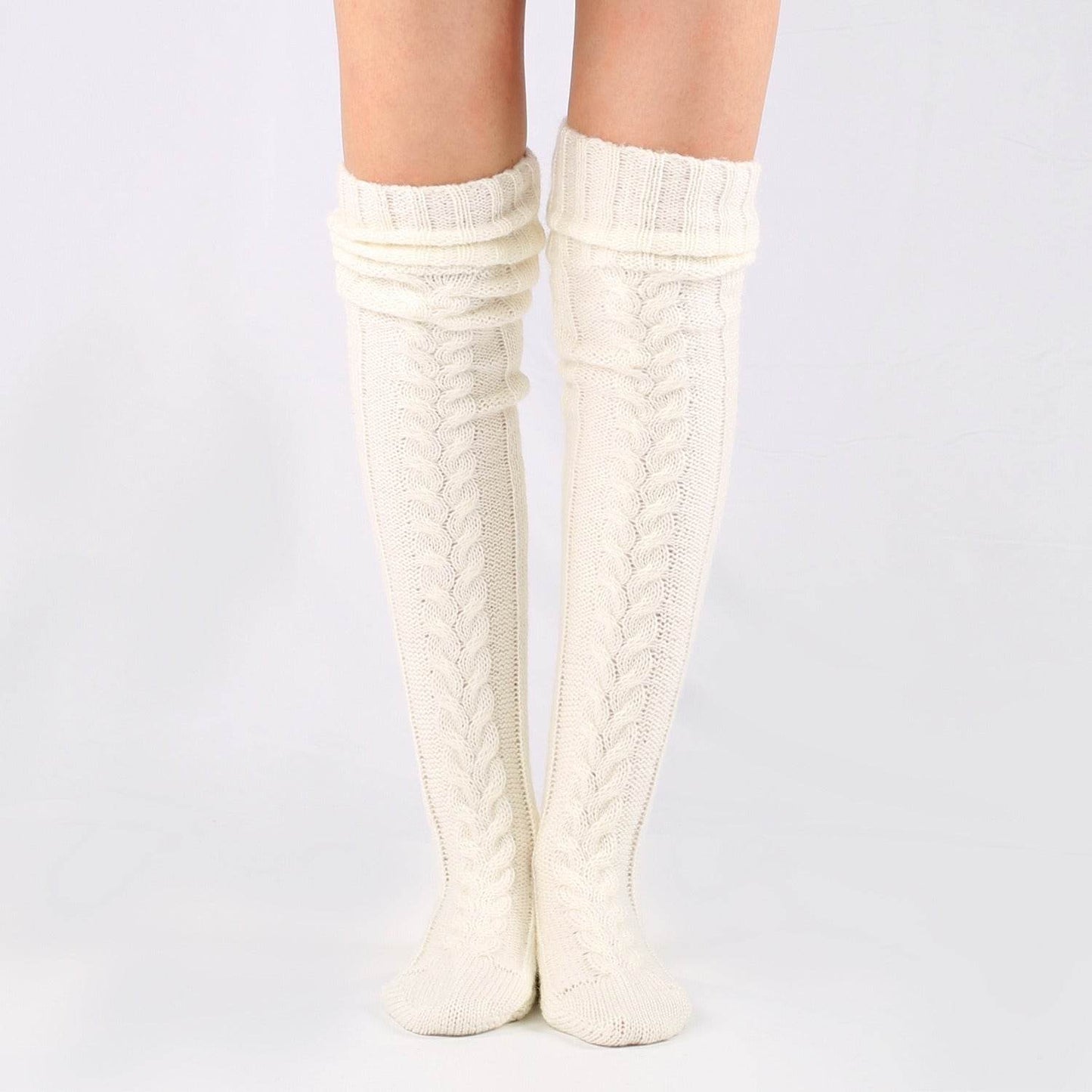 Autumn And Winter Knitting Knee Length Stockings Women's Lengthened Floor Stockings Wool Pile Stockings - IntuitiveEncBoutique