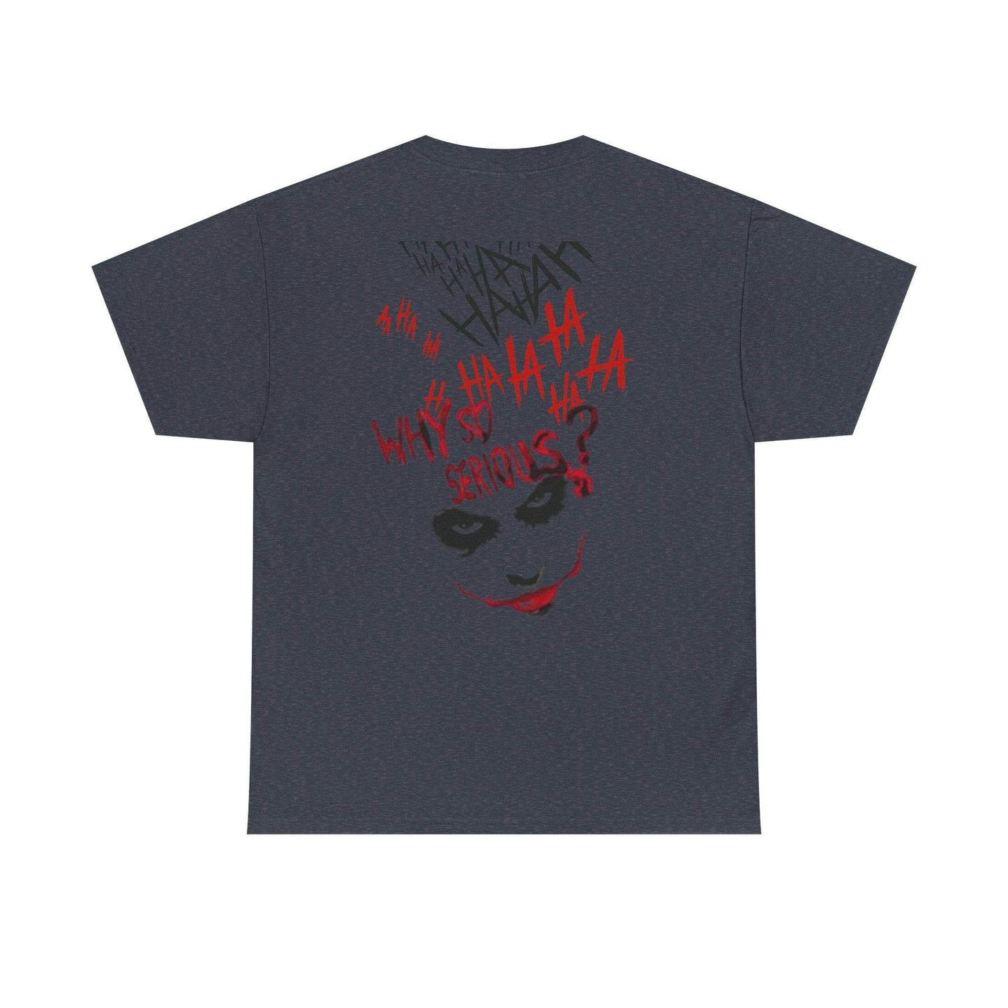 Unisex Heavy Cotton Tee - Joker Inspired Graphic Tee, Casual Wear, Perfect for Halloween, Movie Fans, Gift Idea, Streetwear - IntuitiveEncBoutique