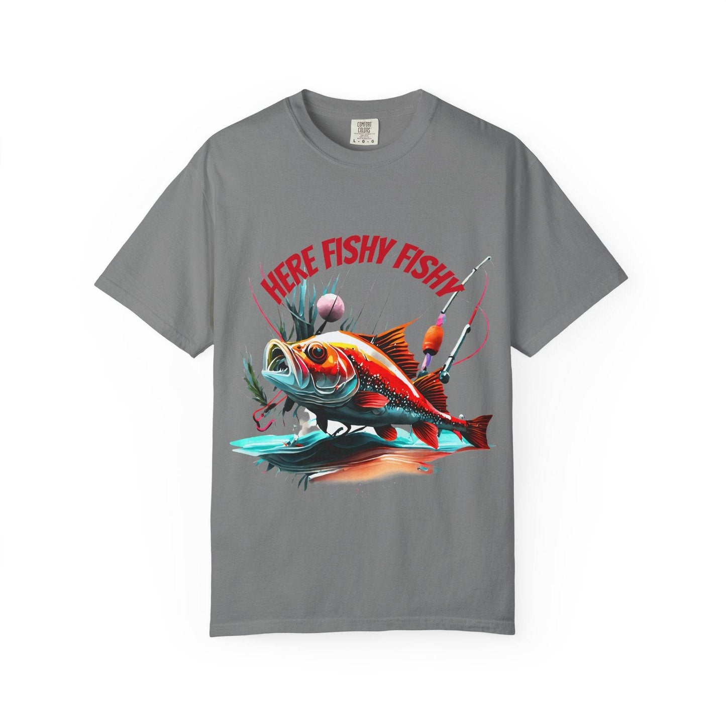 Fishing Themed Unisex Garment-Dyed T-shirt - IntuitiveEncBoutique