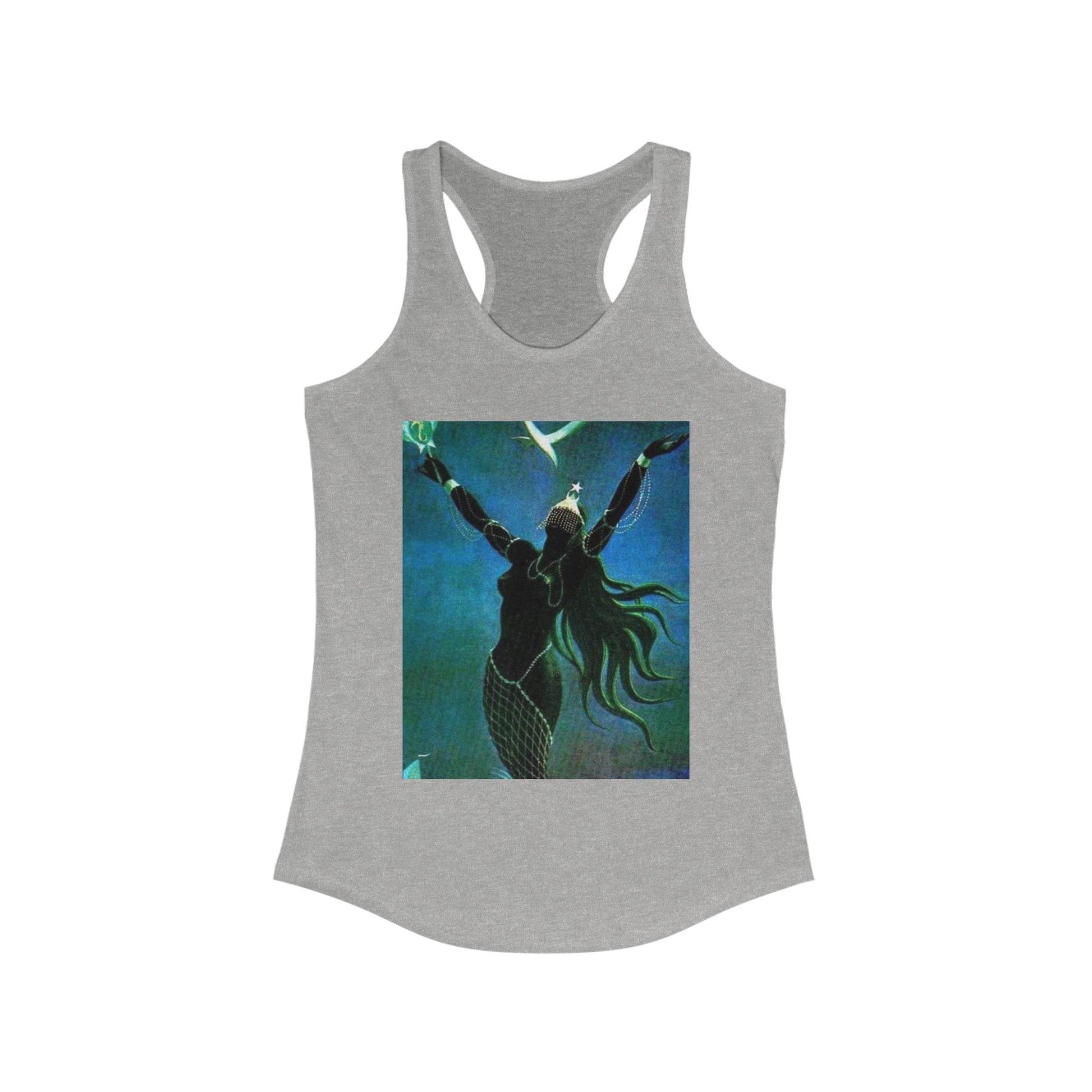 Mystical Goddess Racerback Tank, Perfect for Yoga, Festivals, Summer Outings, Workout Wear, Gift for Her - IntuitiveEncBoutique