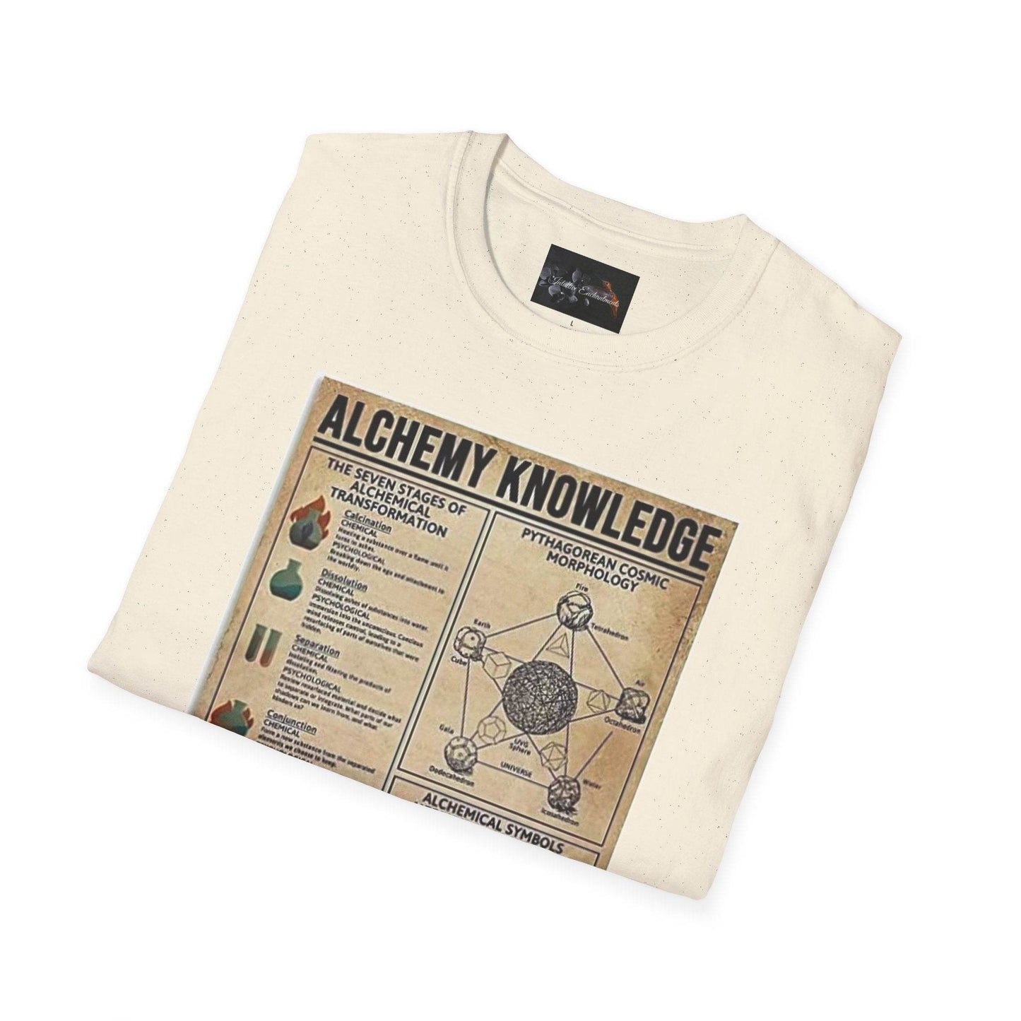 Alchemy Knowledge Unisex T-Shirt, Vintage-style Graphic Tee, Gift for Historians, Science Lovers, Unique Learning Shirt, Educational Apparel - IntuitiveEncBoutique
