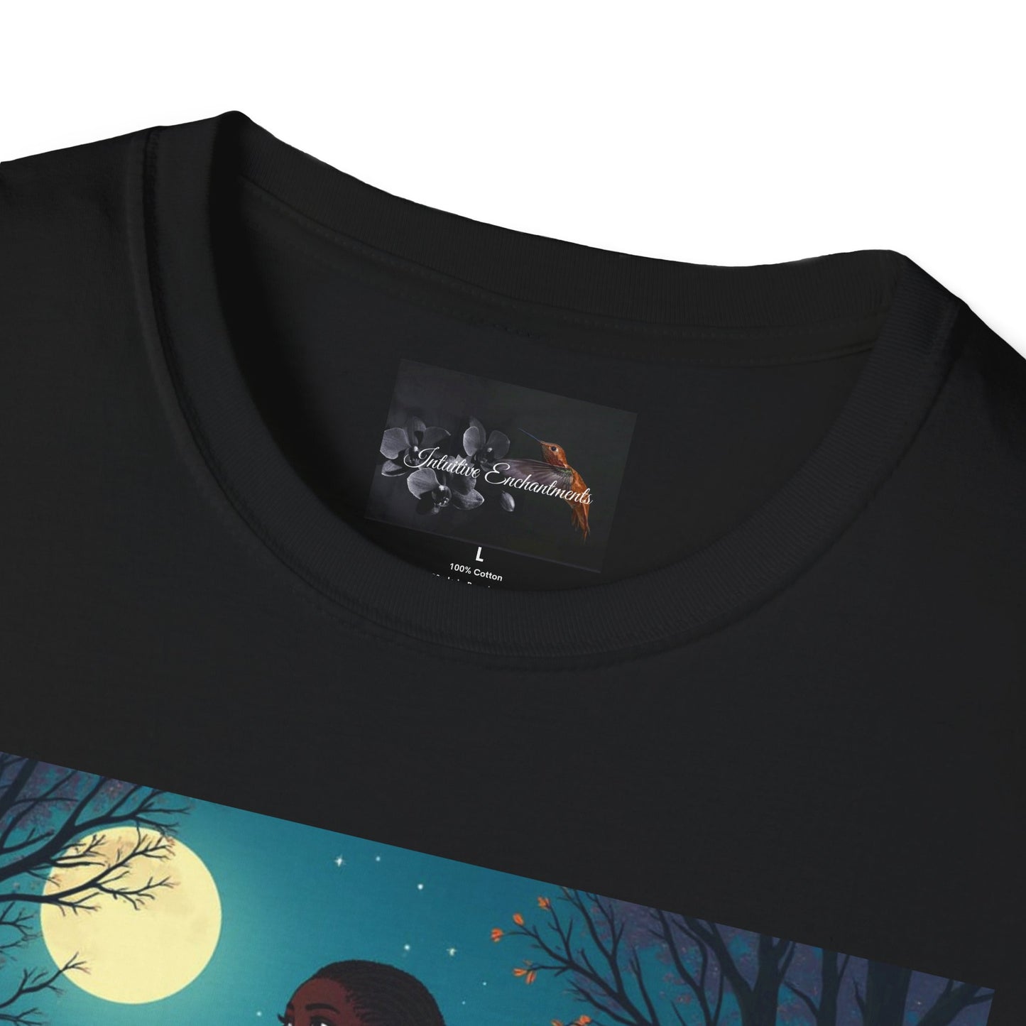 Moonlit Silhouette Unisex T-Shirt, Softstyle Tee for Nature Lovers, Perfect for Gifts and Everyday Wear