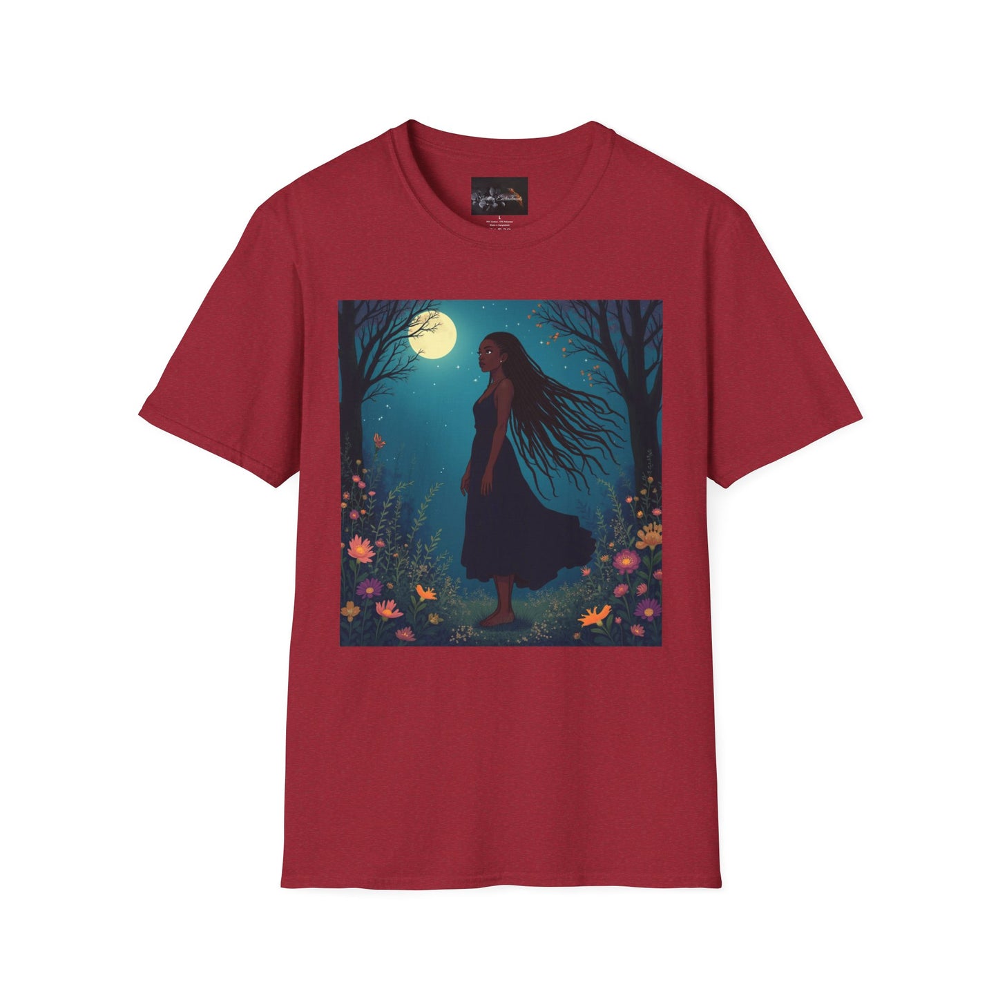 Moonlit Silhouette Unisex T-Shirt, Softstyle Tee for Nature Lovers, Perfect for Gifts and Everyday Wear