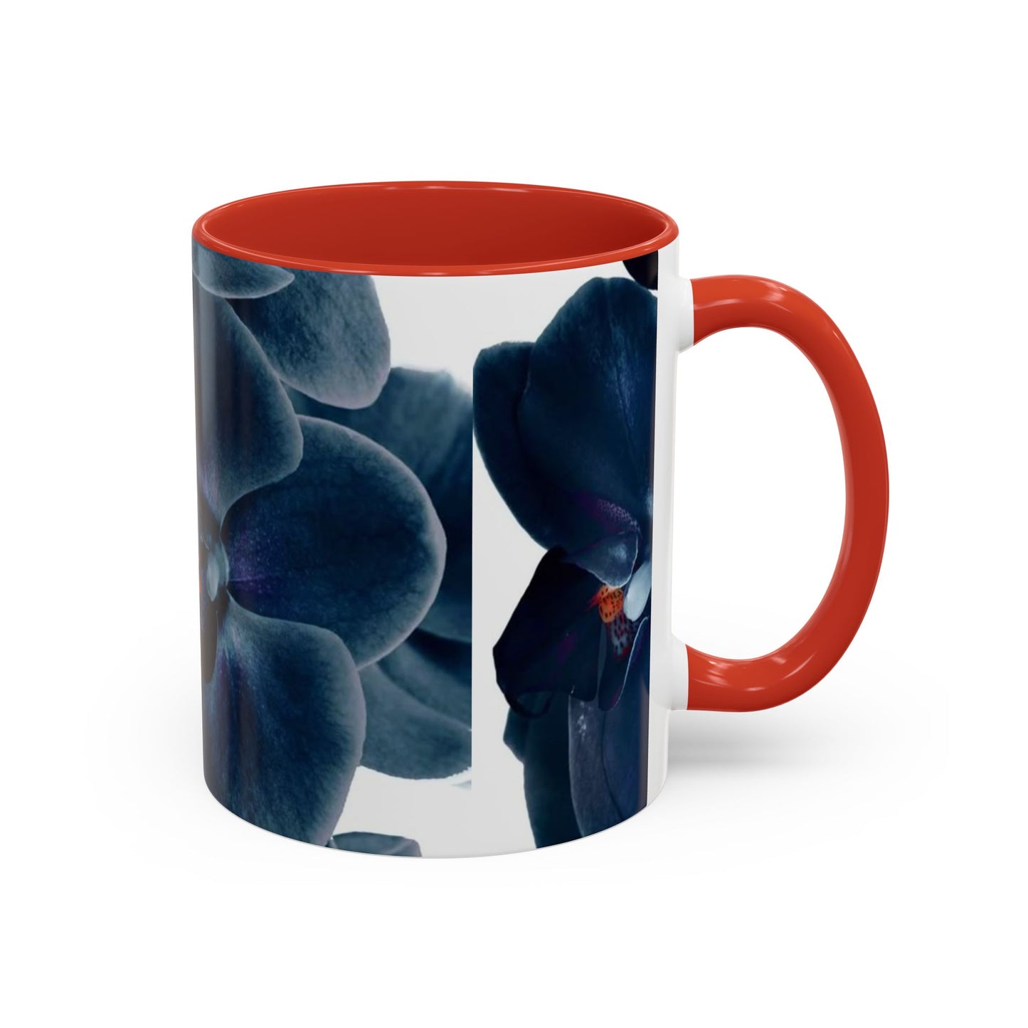 Elegant Orchid Accent Coffee Mug: Floral Drinkware for Home, Office, Gift, Mother's Day, Housewarming