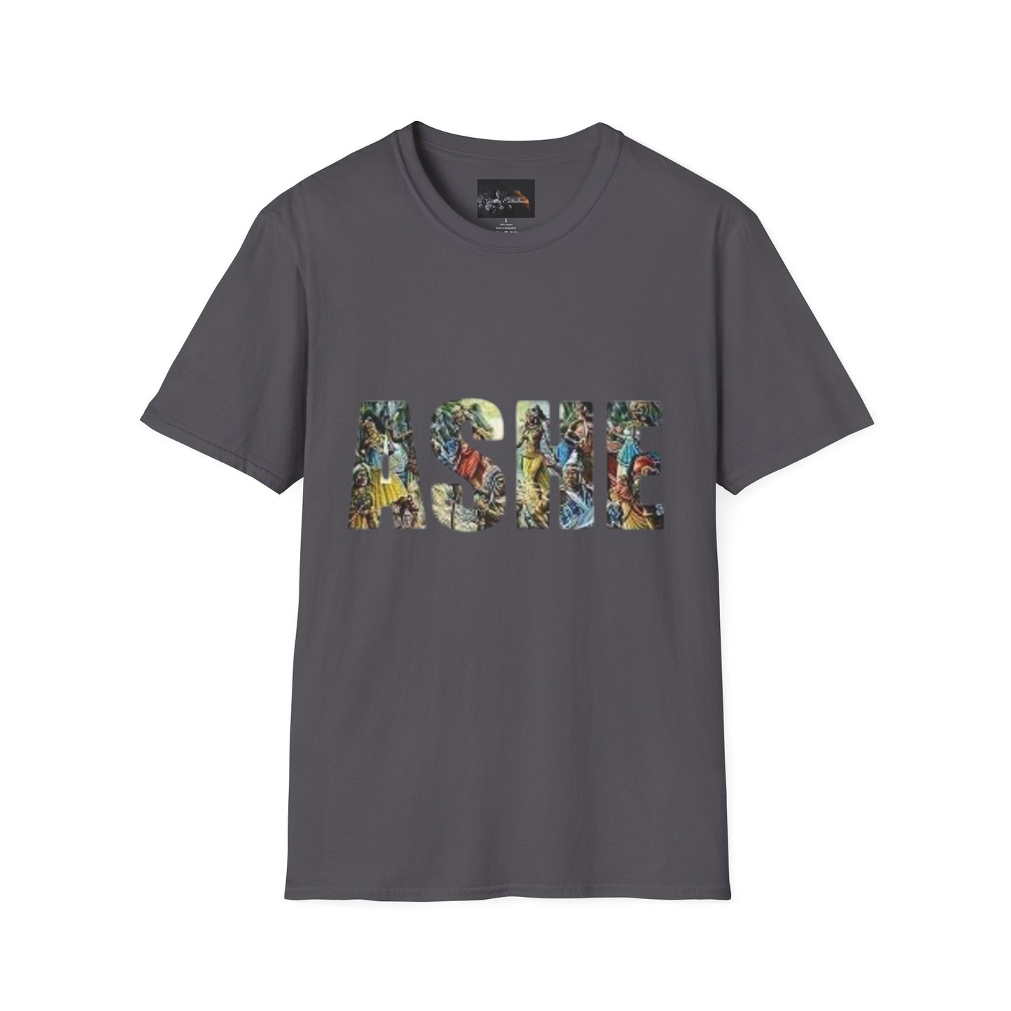 ASHE Graphic T-Shirt, Unisex Softstyle Tee, Vibrant Artistic Apparel, Gift for Nature Lovers, Casual Wear, Everyday Essentials