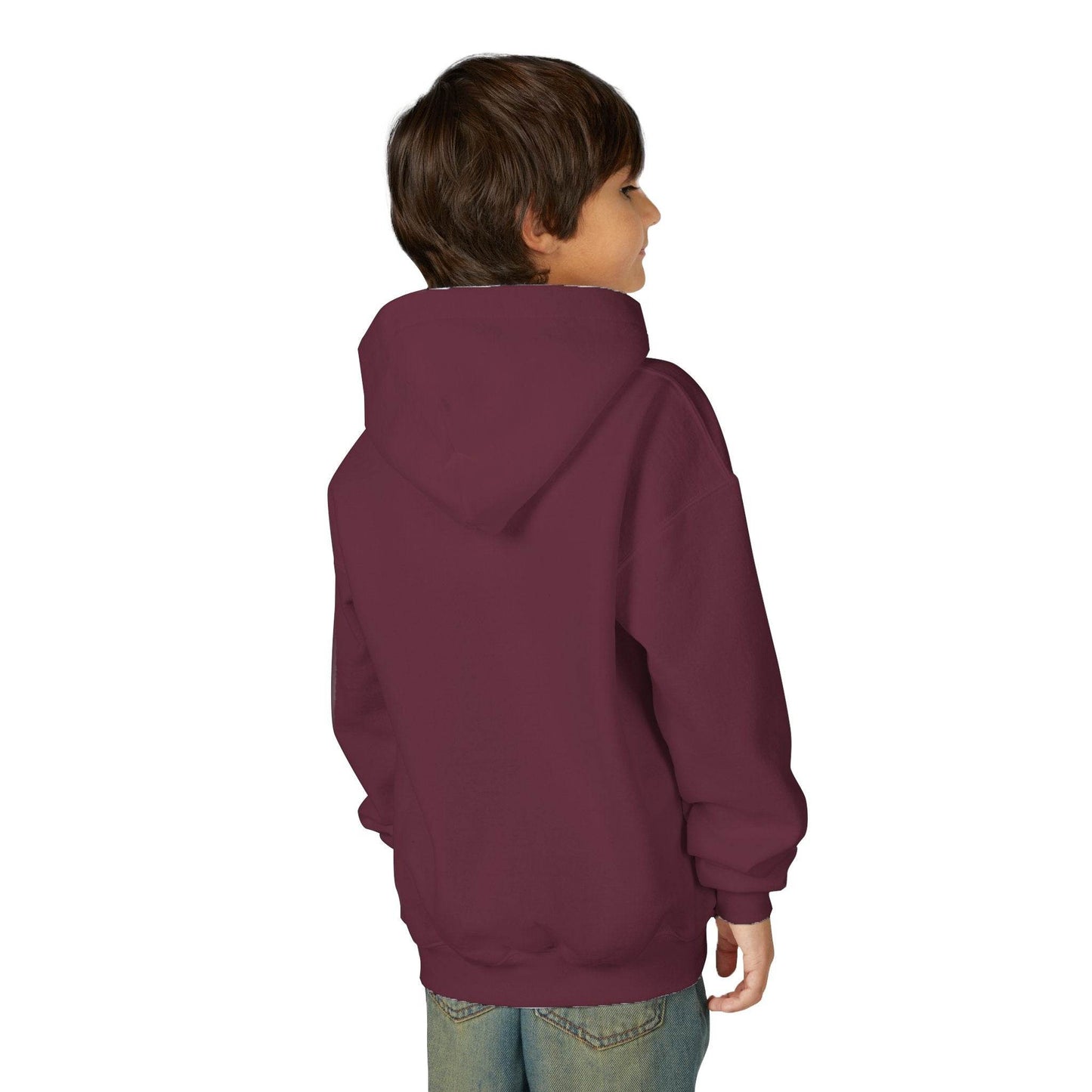 Youth Ghostly Glam Hoodie, Cute Ghost Design Sweatshirt, Halloween Apparel, Halloween Costume, Kids Hooded Sweatshirt - IntuitiveEncBoutique