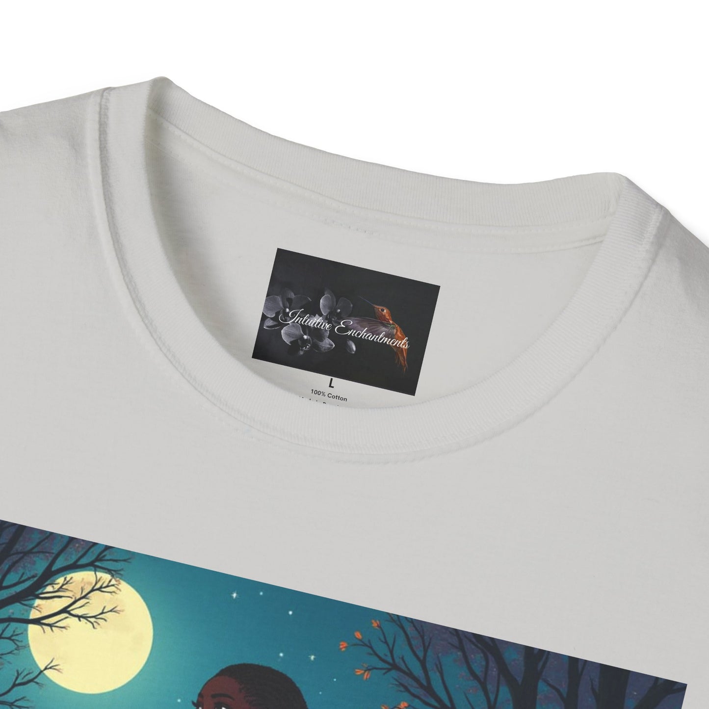 Moonlit Silhouette Unisex T-Shirt, Softstyle Tee for Nature Lovers, Perfect for Gifts and Everyday Wear