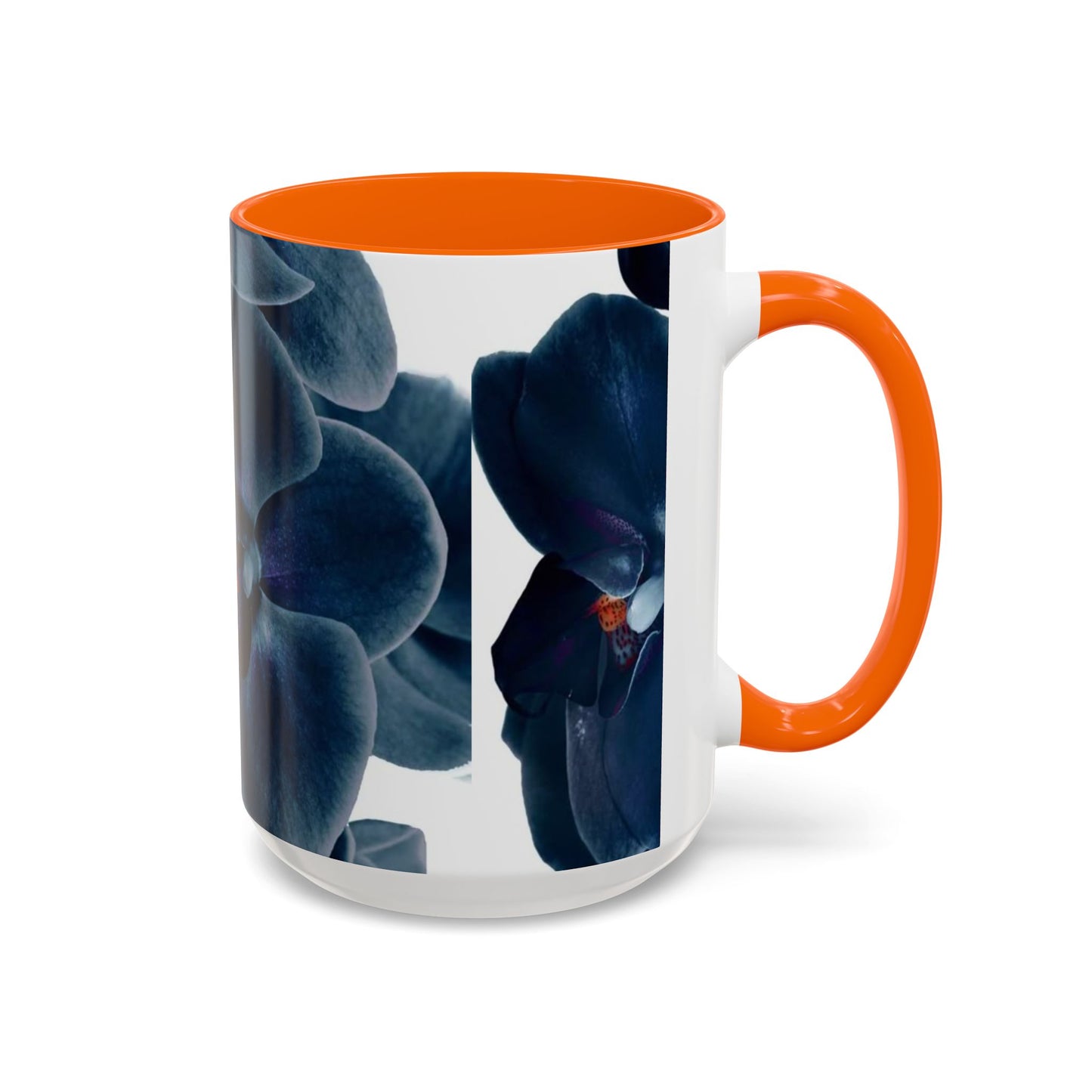 Elegant Orchid Accent Coffee Mug: Floral Drinkware for Home, Office, Gift, Mother's Day, Housewarming