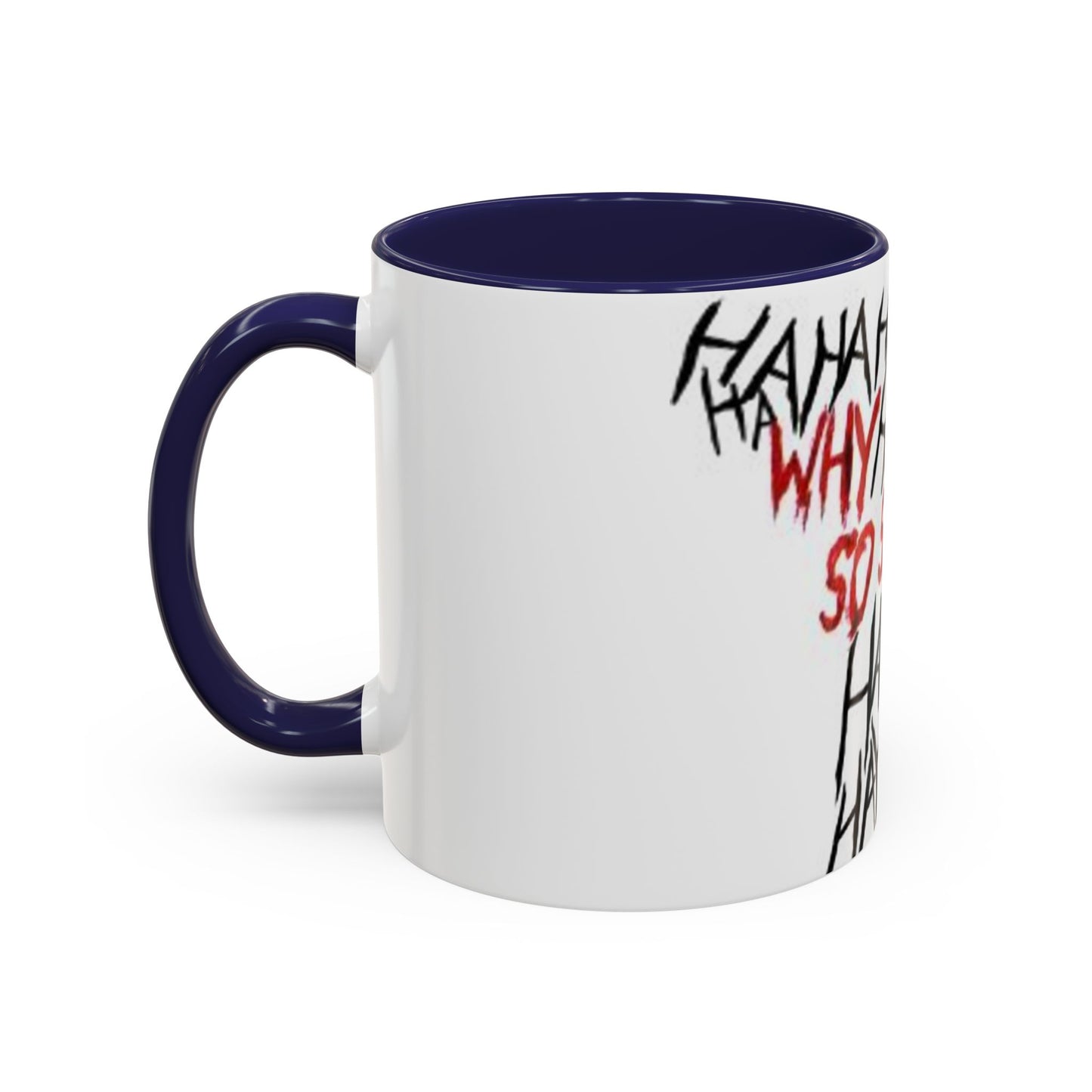 Why So Serious? Accent Coffee Mug | Funny Joker Gift, Office Decor, Birthday Present, Unique Ceramic Cup, Comic Enthusiast
