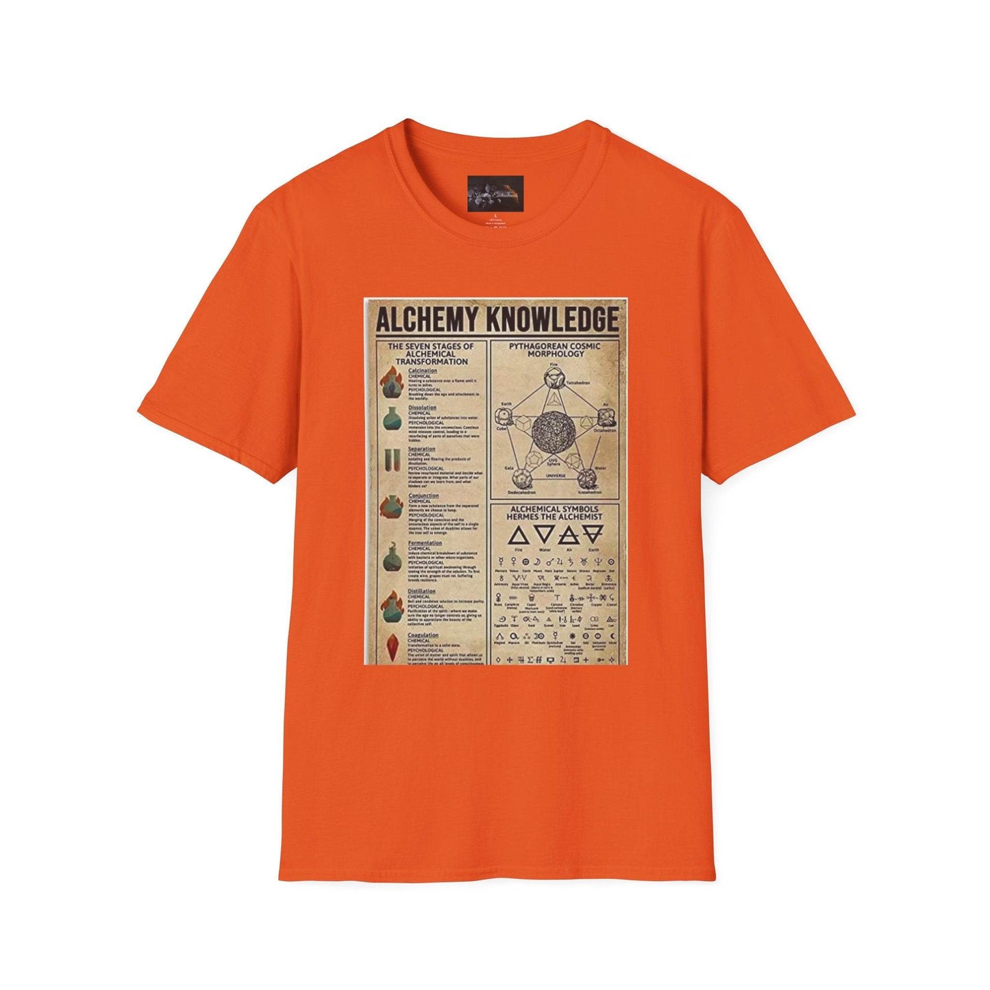 Alchemy Knowledge Unisex T-Shirt, Vintage-style Graphic Tee, Gift for Historians, Science Lovers, Unique Learning Shirt, Educational Apparel - IntuitiveEncBoutique
