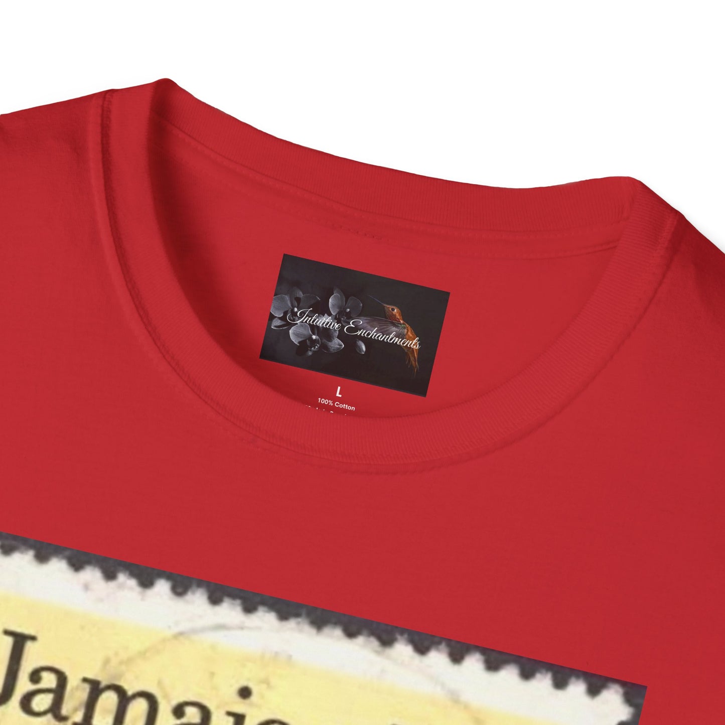 Vintage Jamaica Stamp Tee, Softstyle T-Shirt, Unisex Graphic Tee, Bohemian Style Shirt, Travel Lovers Apparel, Cool Gift Idea