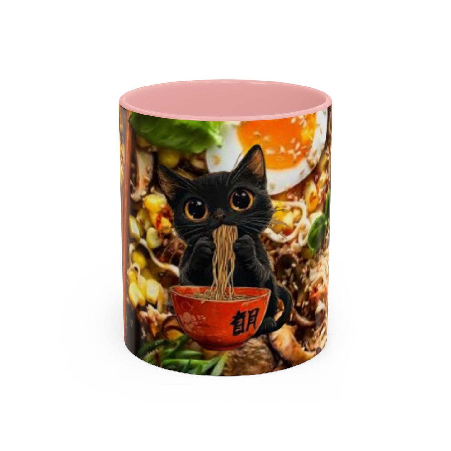 Cute Cat Noodle Coffee Mug, Funny Cat Mug, Kitchen Decor, Cat Lover Gift, Ramen Themed Cup, Animal Lover Coffee Cup, Gift for Cat Owners
