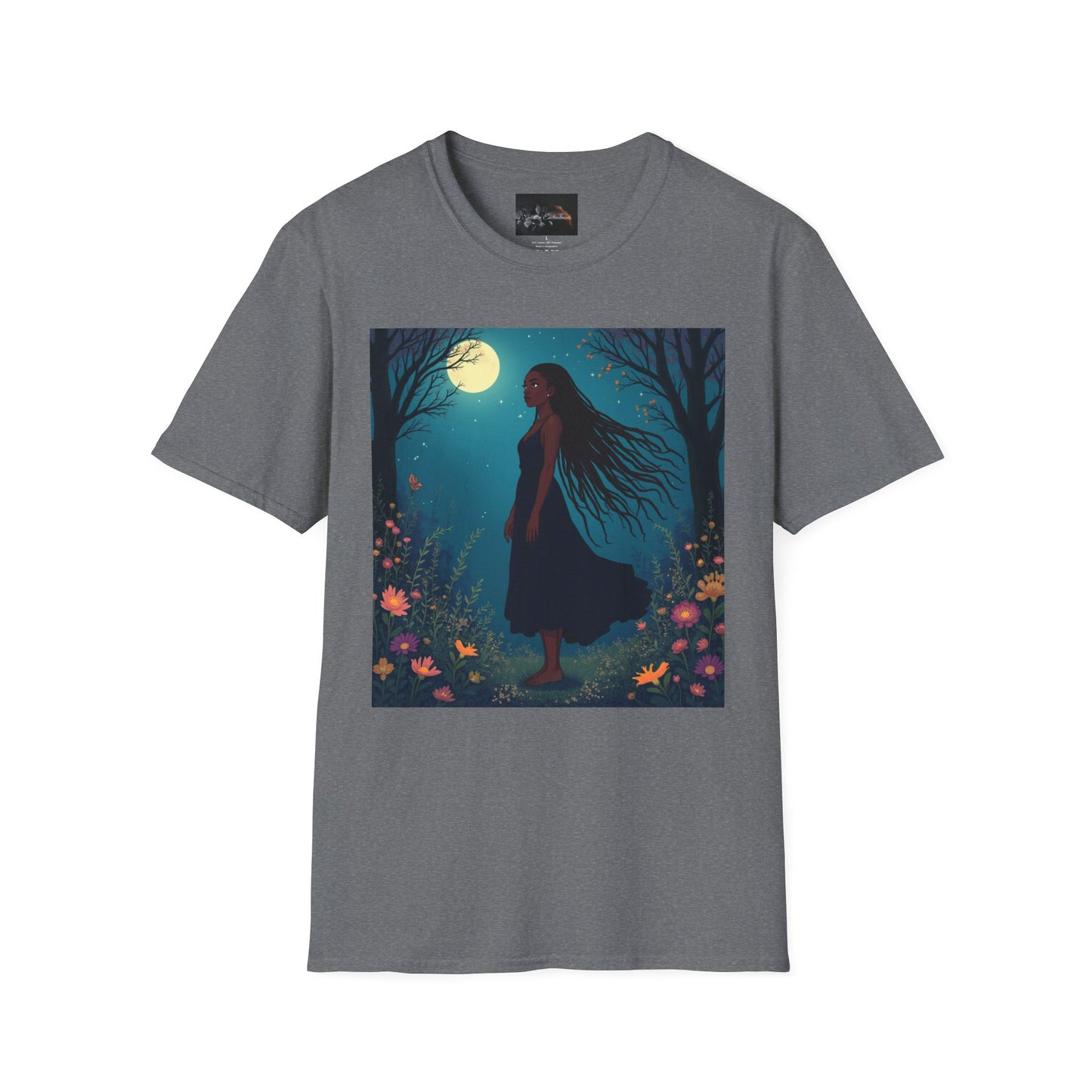 Moonlit Silhouette Unisex T-Shirt, Softstyle Tee for Nature Lovers, Perfect for Gifts and Everyday Wear