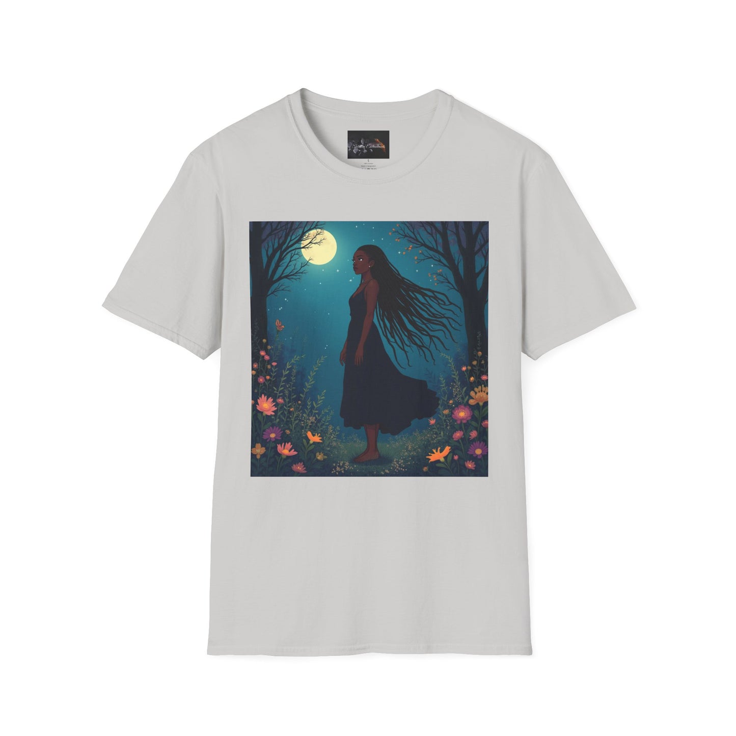 Moonlit Silhouette Unisex T-Shirt, Softstyle Tee for Nature Lovers, Perfect for Gifts and Everyday Wear