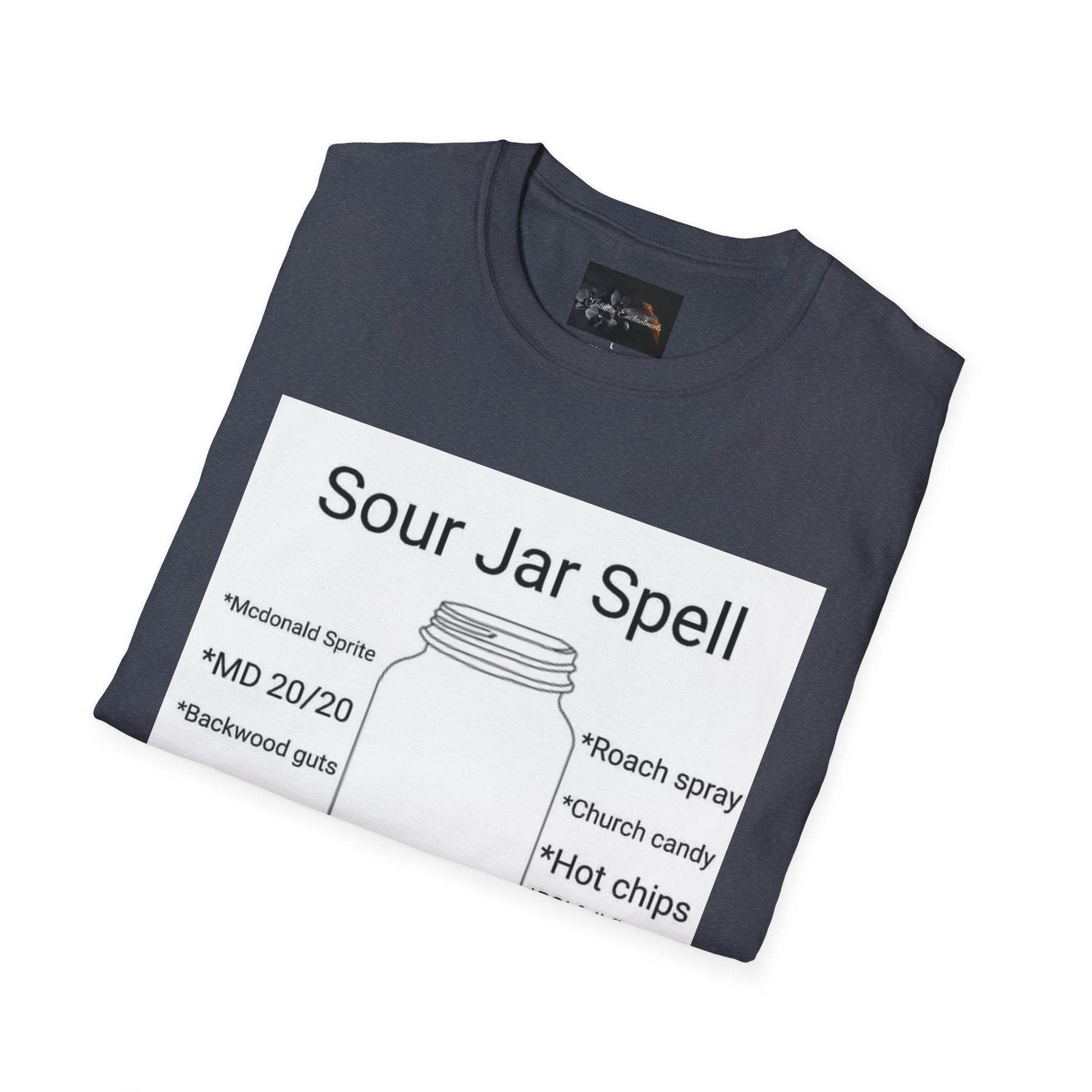 Sour Jar Spell T-Shirt for Witches, Unisex Softstyle Tee, Ideal for Magical Practitioners, Spell Casting, Witchcraft Gift, Summer Solstice - IntuitiveEncBoutique
