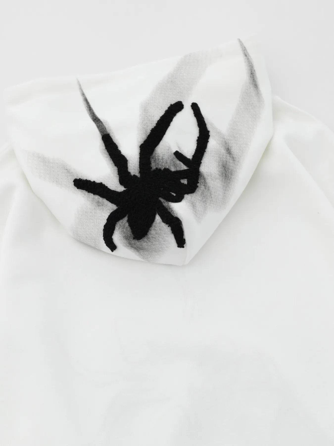 Men's Spider Graphic Oversized Hoodie with Side Button Details - IntuitiveEncBoutique