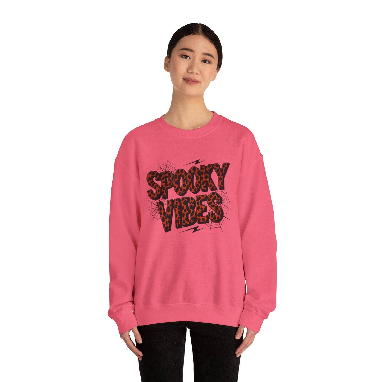 Spooky Vibes Sweatshirt - Halloween Crewneck, Unisex Cozy Jumper, Fall Fashion, Ghosts & Ghouls, Casual Wear, Fun Gift - IntuitiveEncBoutique