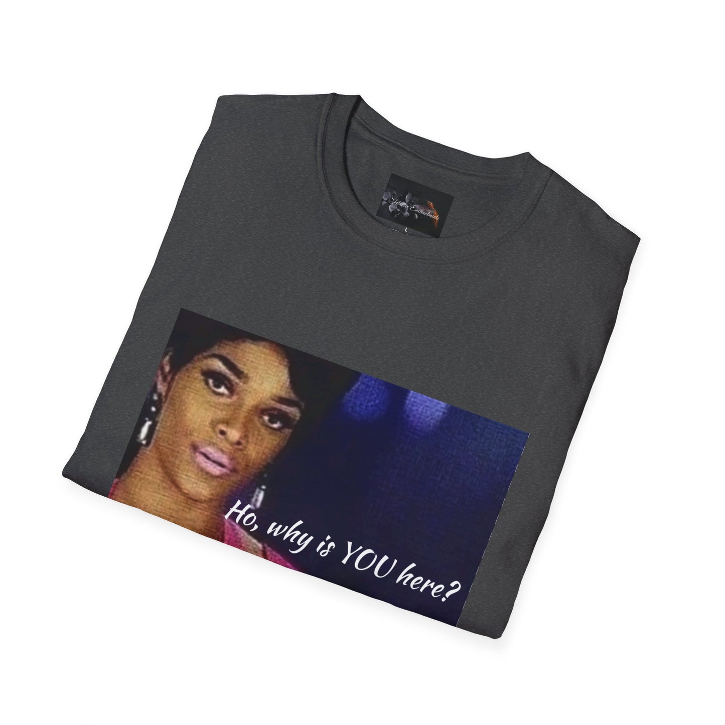 Funny Graphic Tee: "Ho, why is YOU here?" T-Shirt, Trendy Casual Wear, Gift for Friends, LGBTQ Pride Apparel, Funny Statement Shirt
