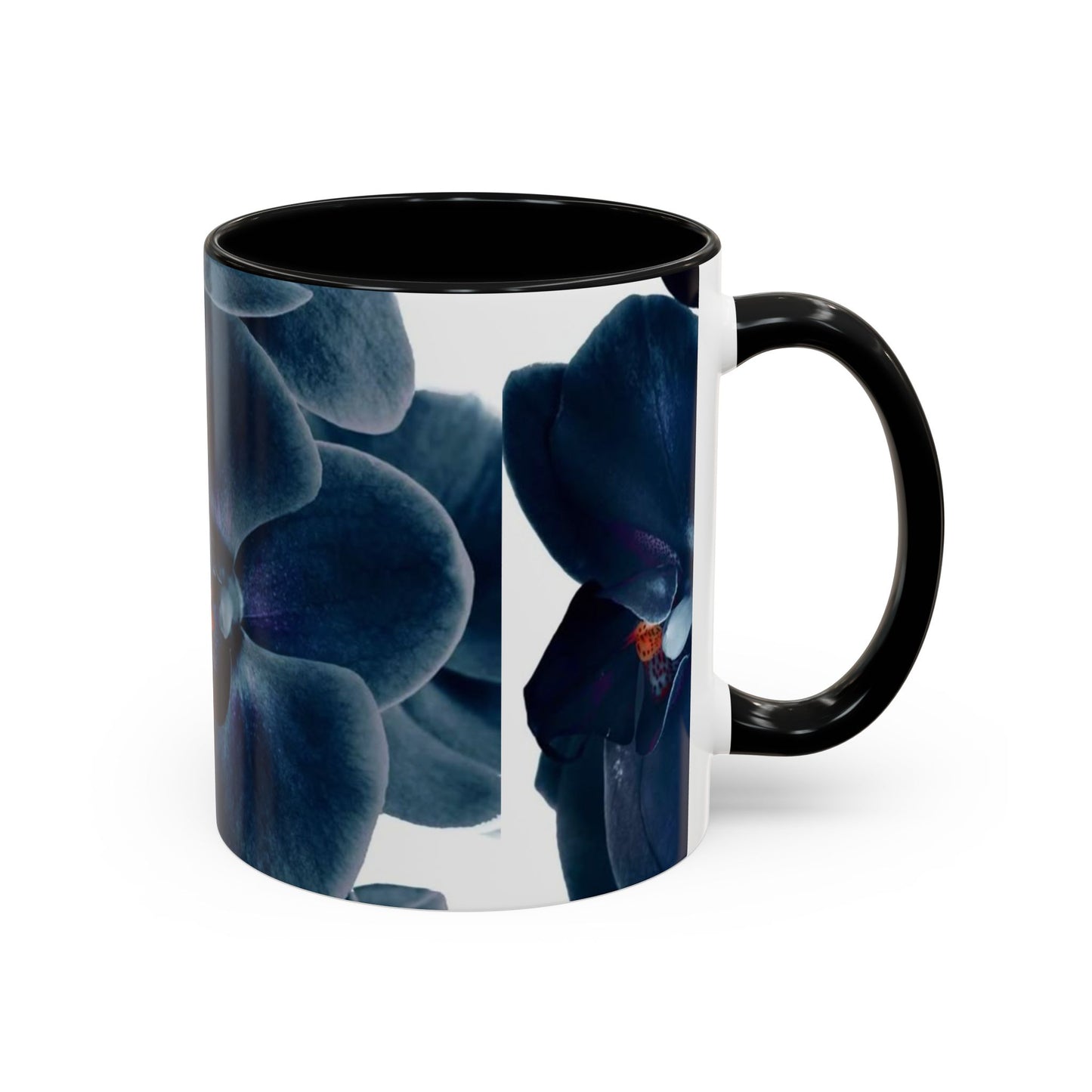 Elegant Orchid Accent Coffee Mug: Floral Drinkware for Home, Office, Gift, Mother's Day, Housewarming