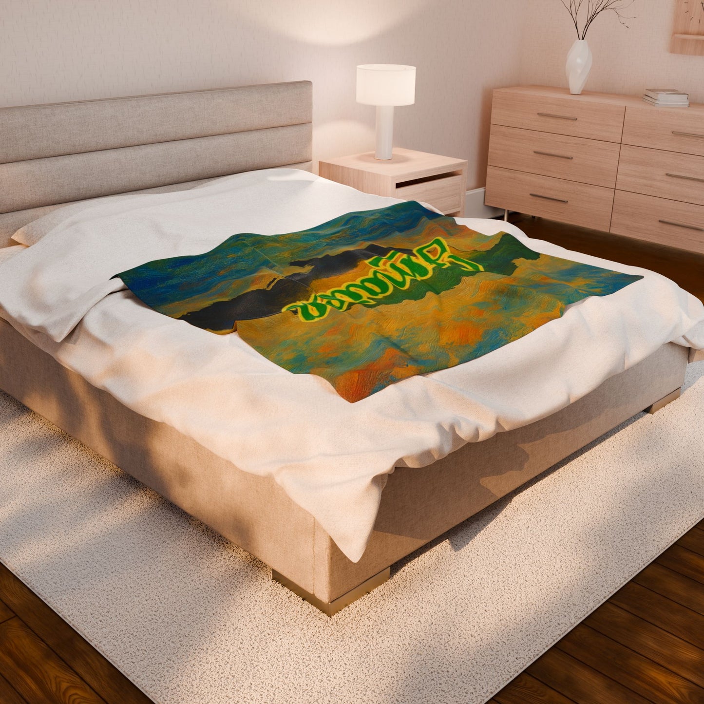 Jamaican Velveteen Plush Blanket, Cozy Soft Throw for Home, Jamaican Decor, Travel Souvenir, Beach & Relaxation Gift, Great for Celebrations
