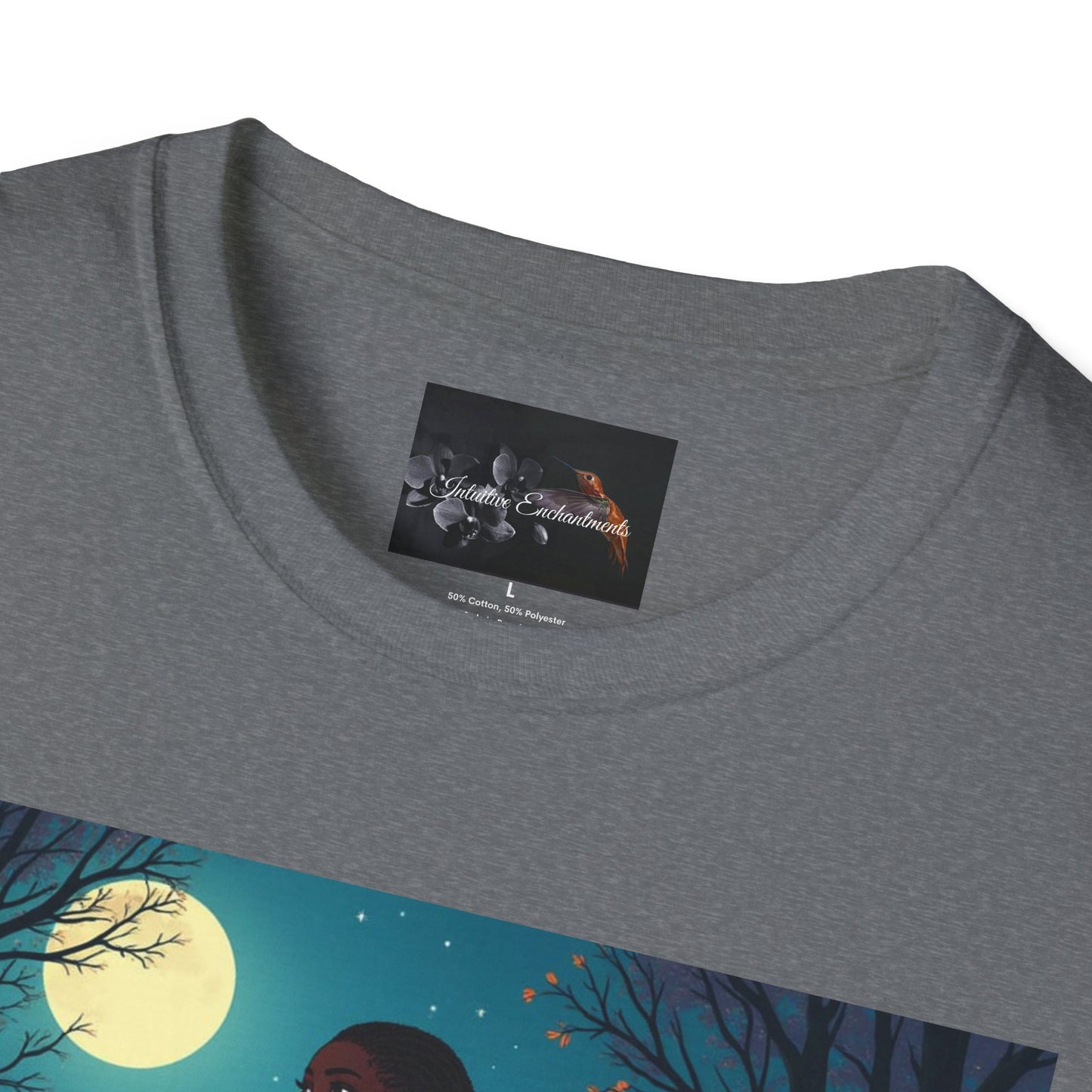 Moonlit Silhouette Unisex T-Shirt, Softstyle Tee for Nature Lovers, Perfect for Gifts and Everyday Wear