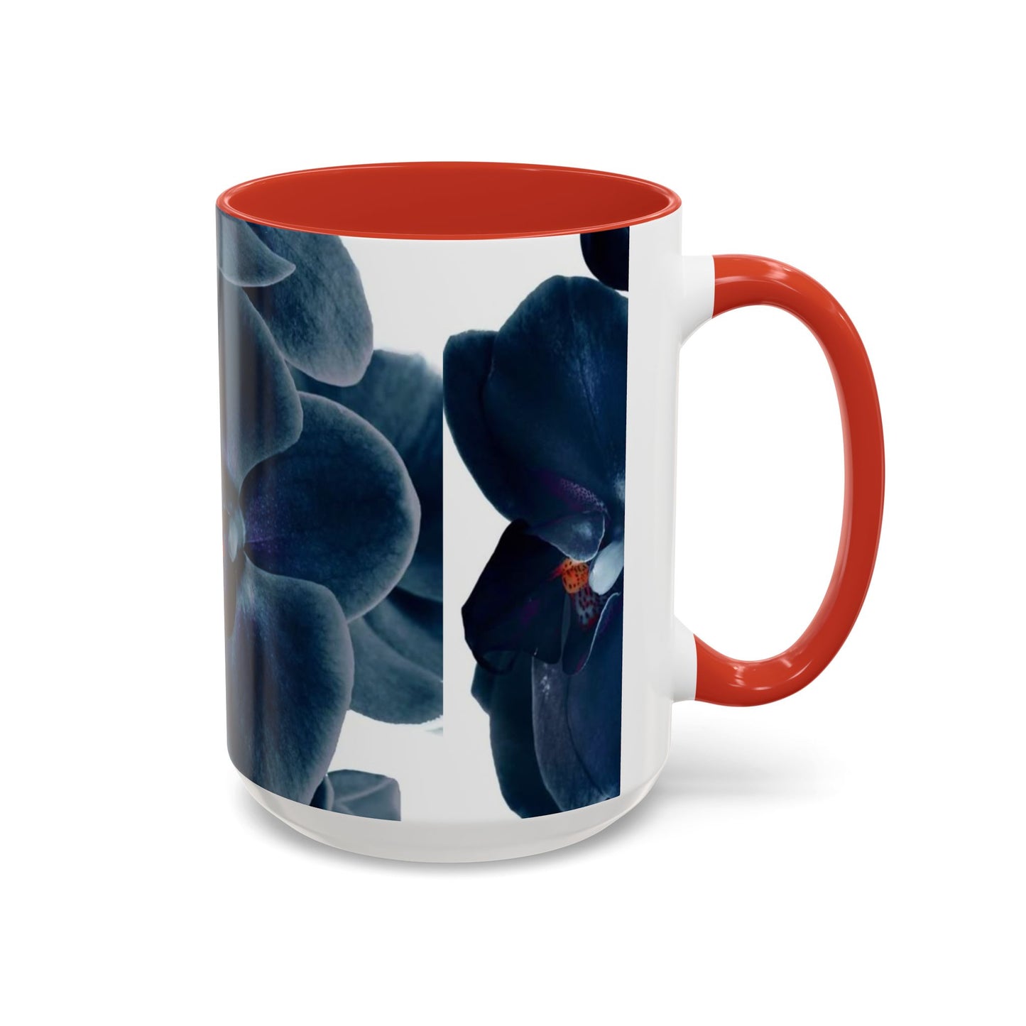 Elegant Orchid Accent Coffee Mug: Floral Drinkware for Home, Office, Gift, Mother's Day, Housewarming